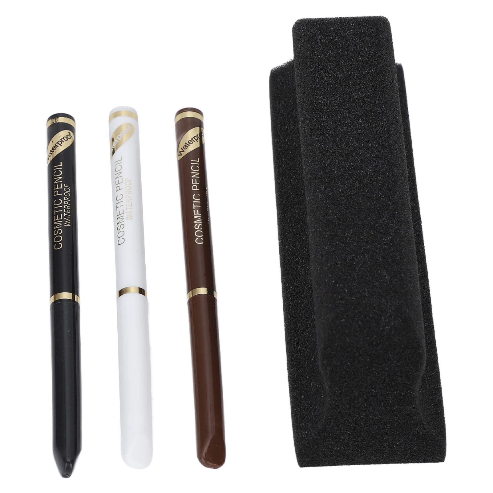 Beard Filler Pen for Men - 3 Pack Beard Contour Pencils in White, Black & Brown - Natural Looking Facial Hair Enhancer & Color Touch Up - Perfect for Sparse Beards, Patchy Areas & Grooming Routine (Home, Travel, Daily Use)