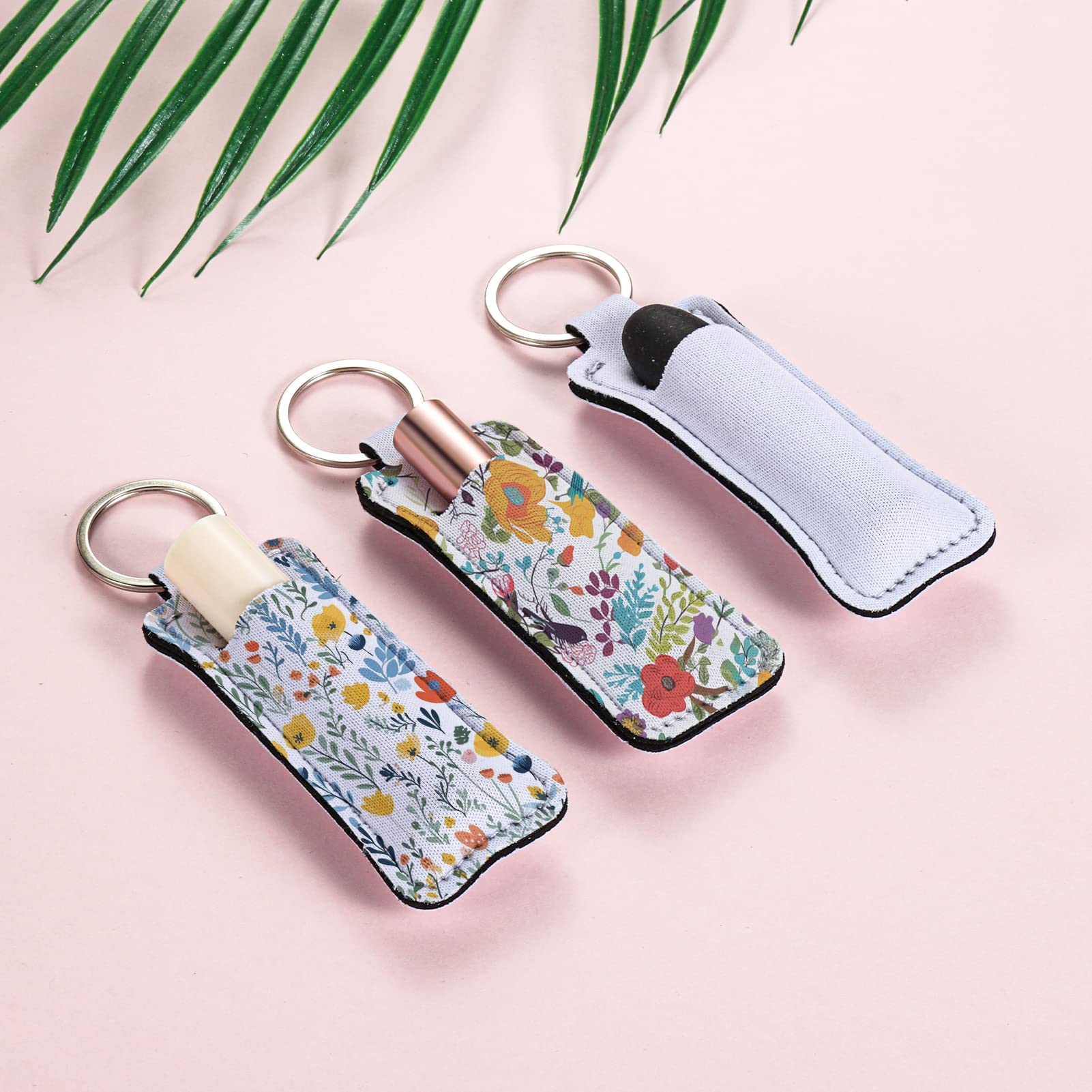 Valyria Sublimation Blanks - 20-Piece White Rectangle Chapstick & Lipstick Holder Keychains - Bulk Keychain Accessories for Cosmetics - Perfect for Gifts, Promotions & Personal Use