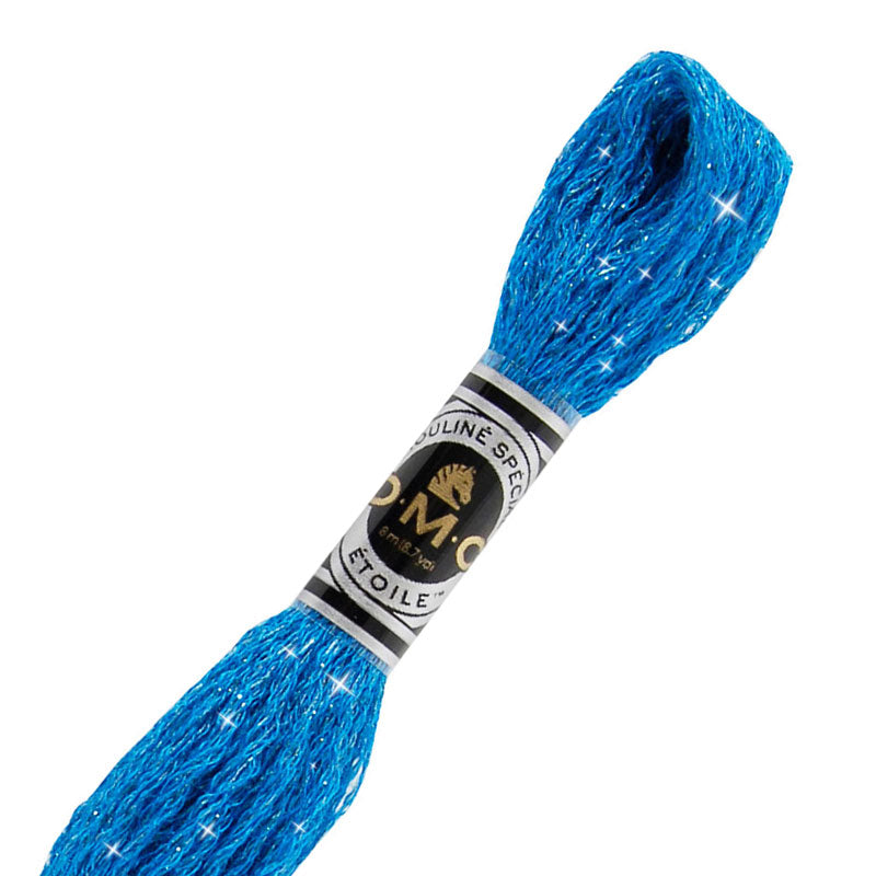 DMC C995 Mouliné Étoile Shimmer Embroidery Floss - Dark Electric Blue Thread for Cross Stitch, Needlepoint & Hand Embroidery - Perfect for DIY Crafts, Scrapbooking & Home Decor Projects