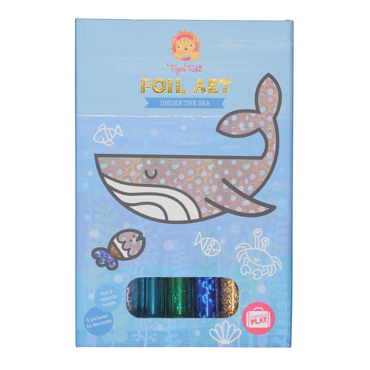 Foil Art Under the Sea - DIY Ocean Themed Craft Kit for Kids & Adults - Perfect for Home Decor, Scrapbooking & Party Activities