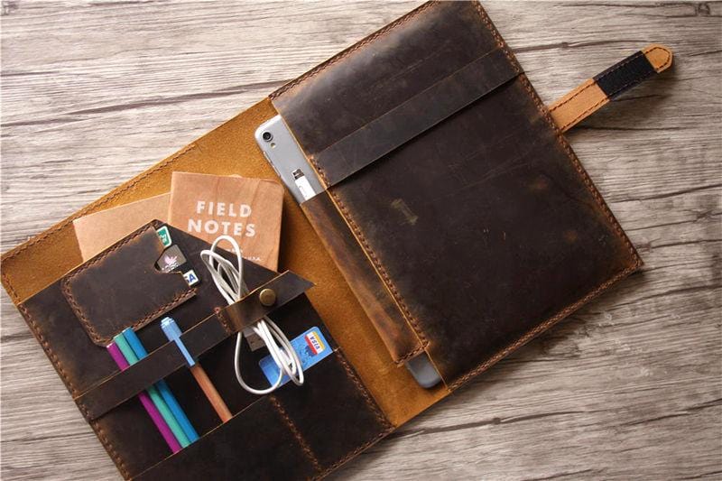 Personalized Leather Sleeve Case for MacBook Pro 13 Inch - Premium Protective Cover for Laptops - Perfect for Work, Travel & Business Meetings