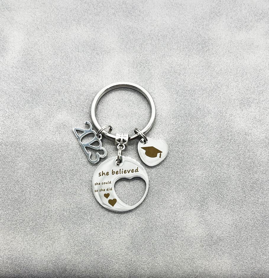 Personalized Graduation Keychain - Unique Graduation Gift for Girls & Boys - Perfect for High School & College Graduation Parties, Commencement Ceremonies & Gift Giving