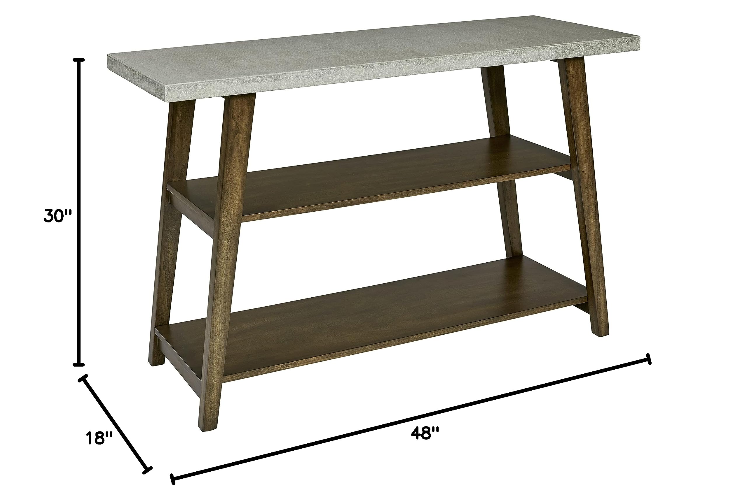 Progressive Furniture Jackson Sofa Console Table - Concrete Gray & Auburn Finish - Modern Living Room & Entryway Furniture for Stylish Home Decor