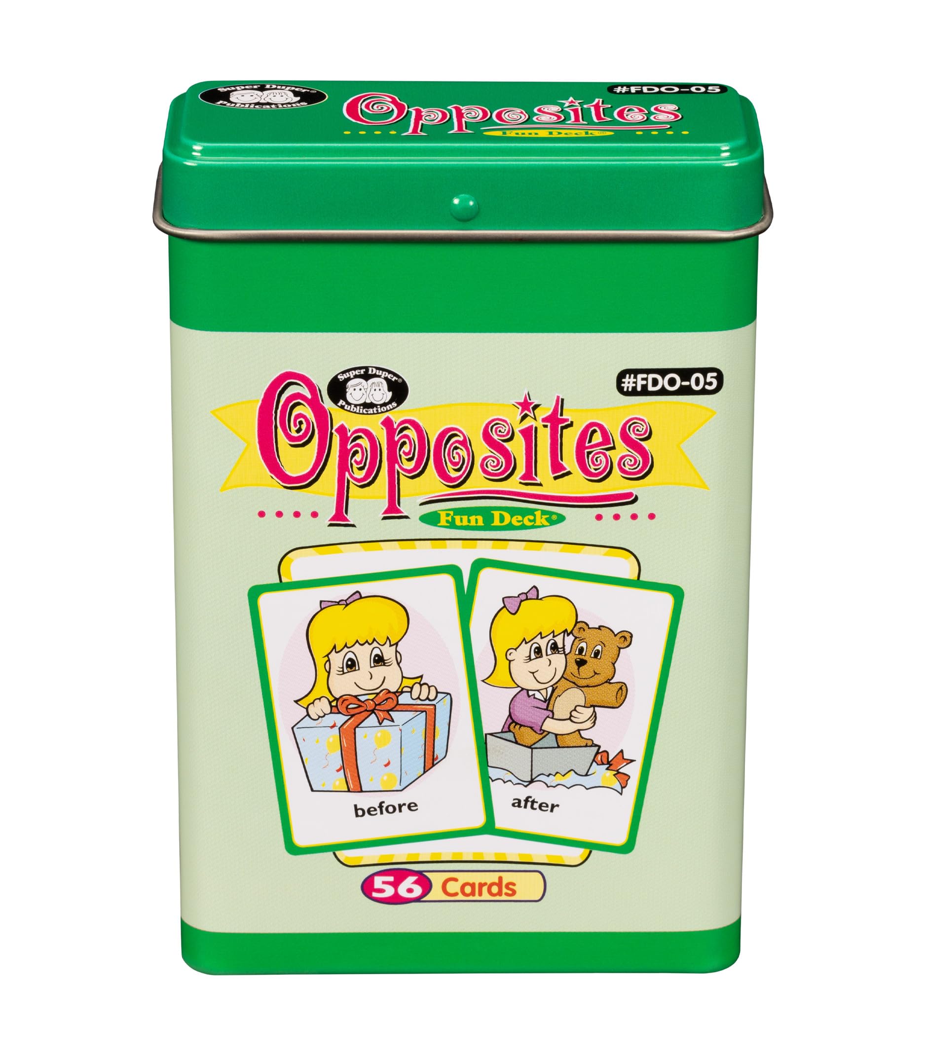 Super Duper Publications Opposites Fun Deck Flash Cards - Educational Learning Tool for Kids | Teach Opposite Words & Vocabulary | Perfect for Homeschooling, Preschool & Classroom Activities