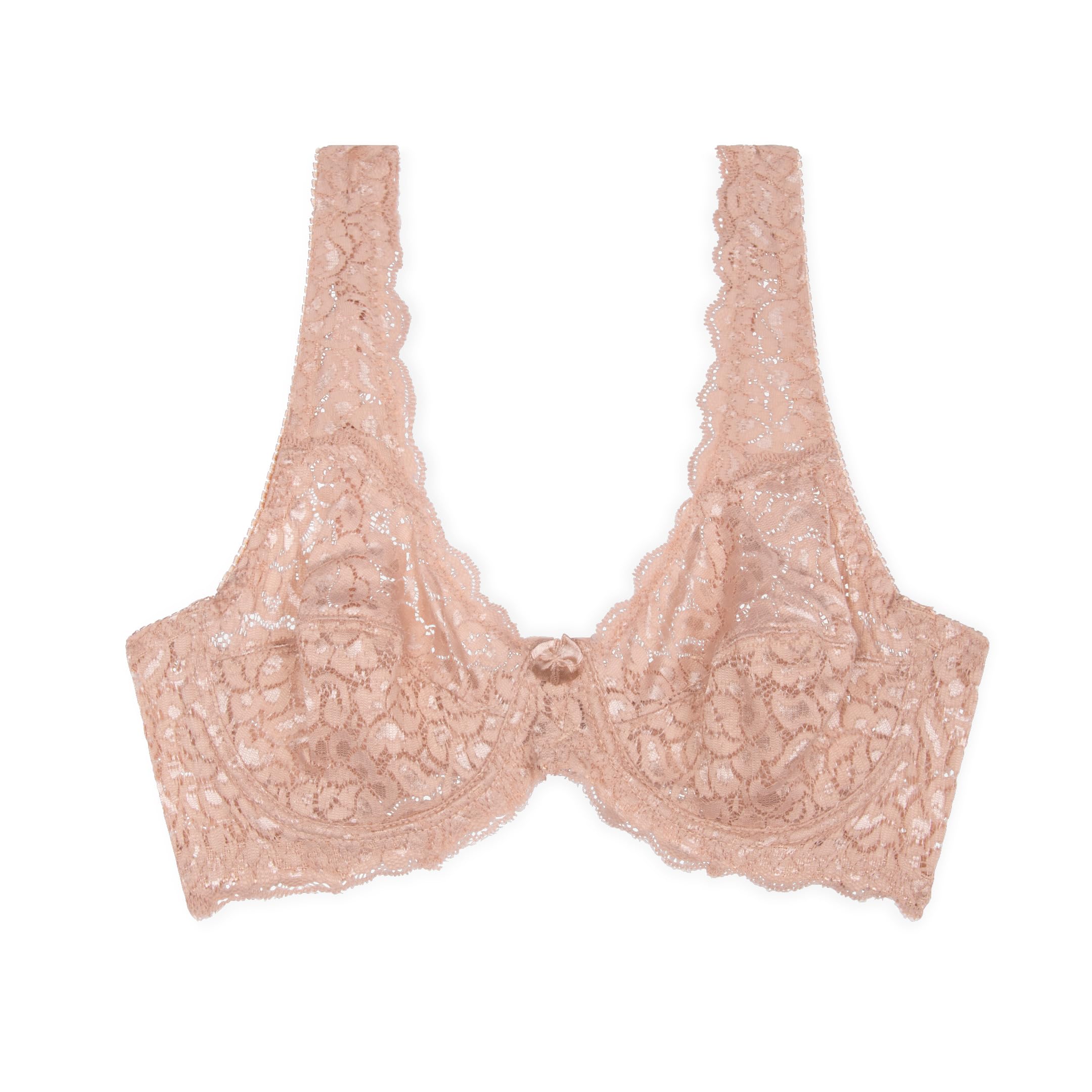 2 Pack Unpadded Stretch Lace Underwire Bras for Women - Comfortable Seamless Support Everyday Wear - Perfect for Work, Yoga & Sleep