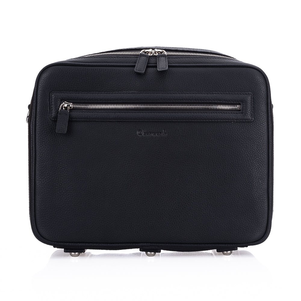Oberwerth LHSA Leo Voyager Camera Bag - Premium Black Leather Photography Backpack for DSLR & Mirrorless Cameras | Perfect for Travel, Street & Studio Photography