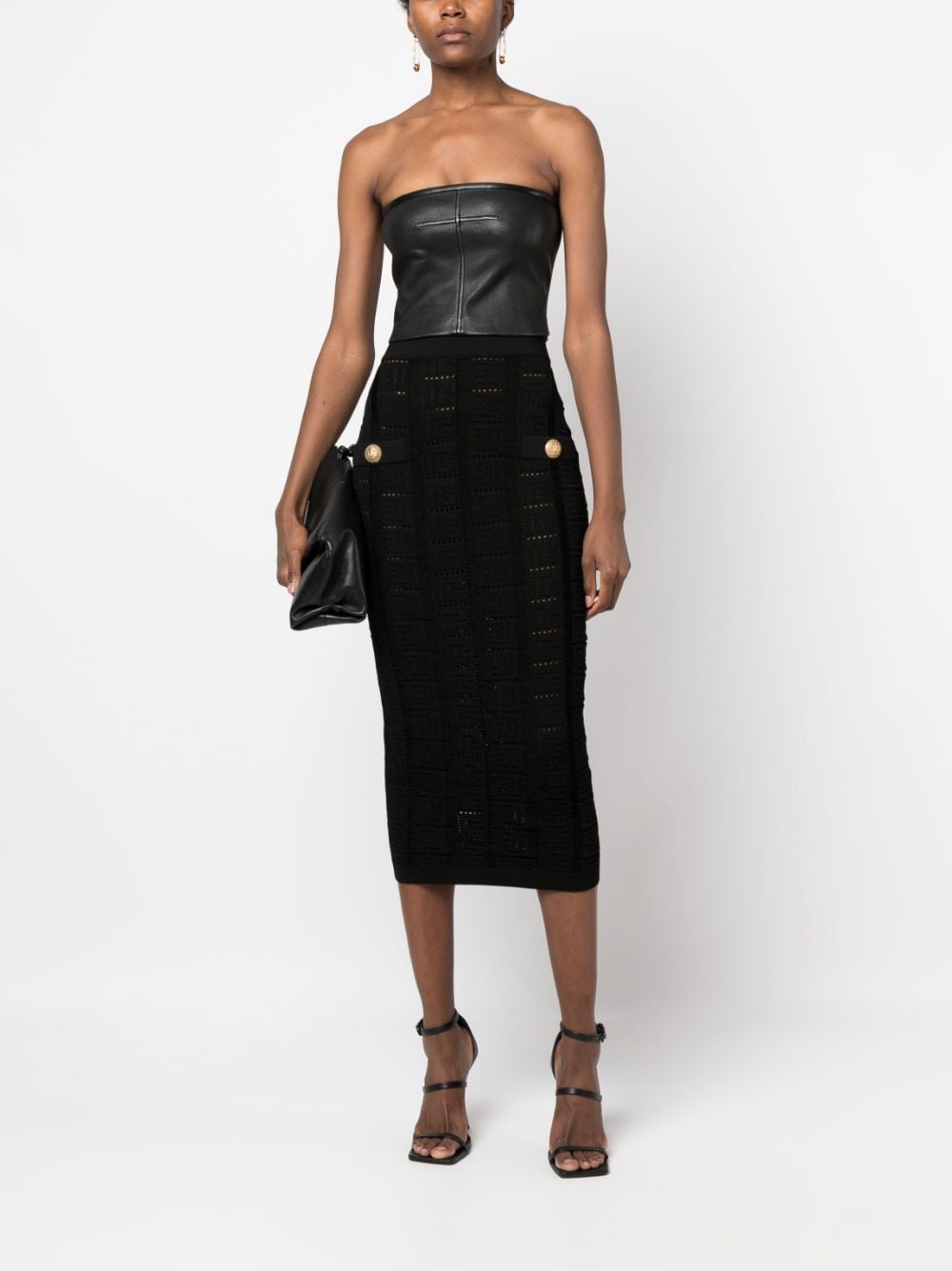 Balmain Black Skirts for Women - Elegant High Waist A-Line Mini Skirt | Perfect for Parties, Dates & Night Out