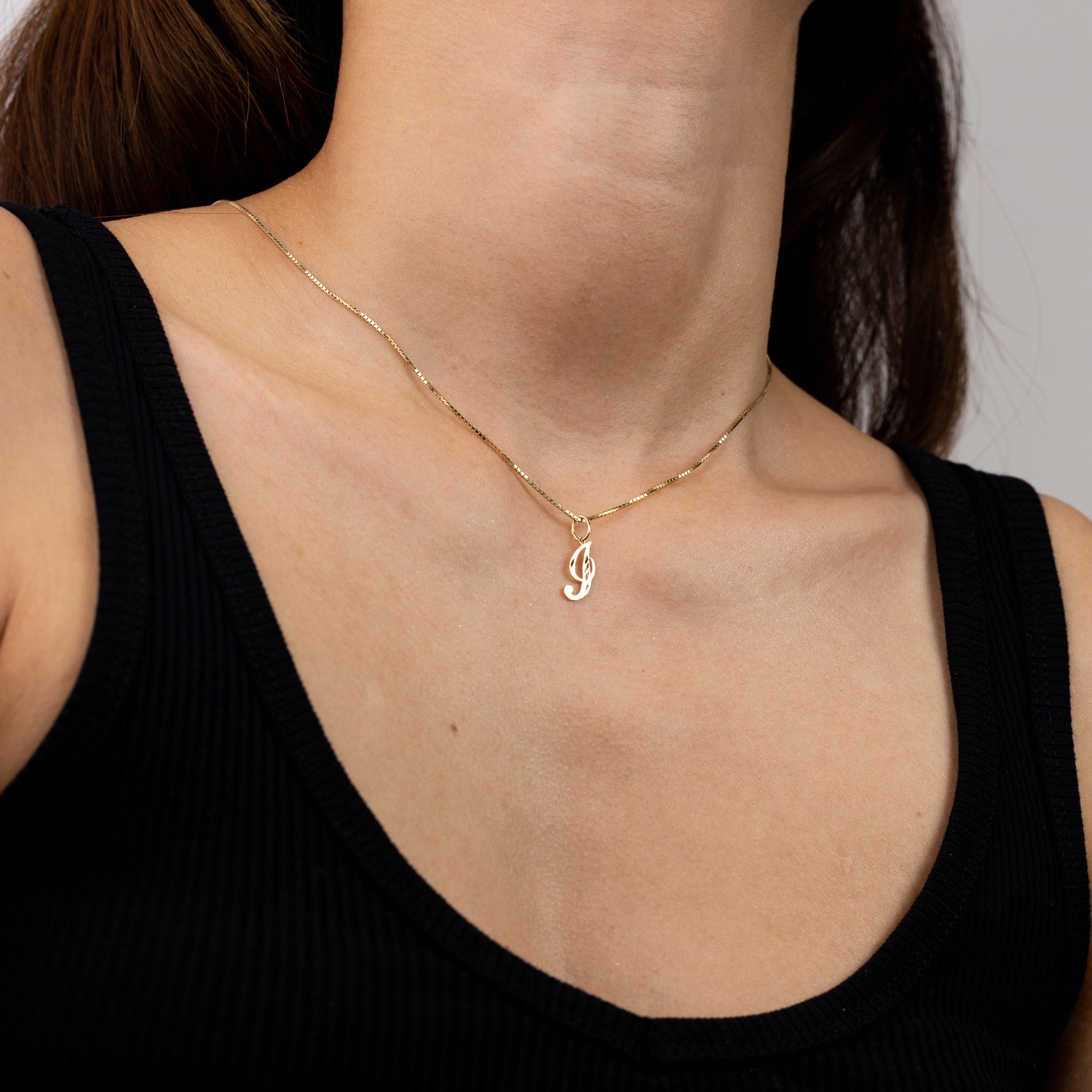 14K Gold Cursive Letter 