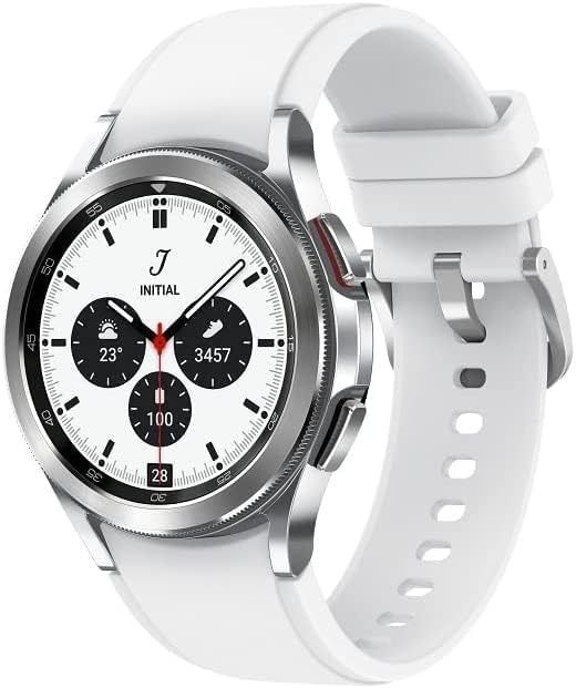 SAMSUNG Galaxy Watch 4 44mm Smartwatch with Bonus Band (Black) - ECG Monitor, Fitness Tracker for Running, Sleep & Heart Rate, GPS Fall Detection, Bluetooth - US Version (Silver) | Perfect for Workouts, Health Monitoring & Everyday Wear