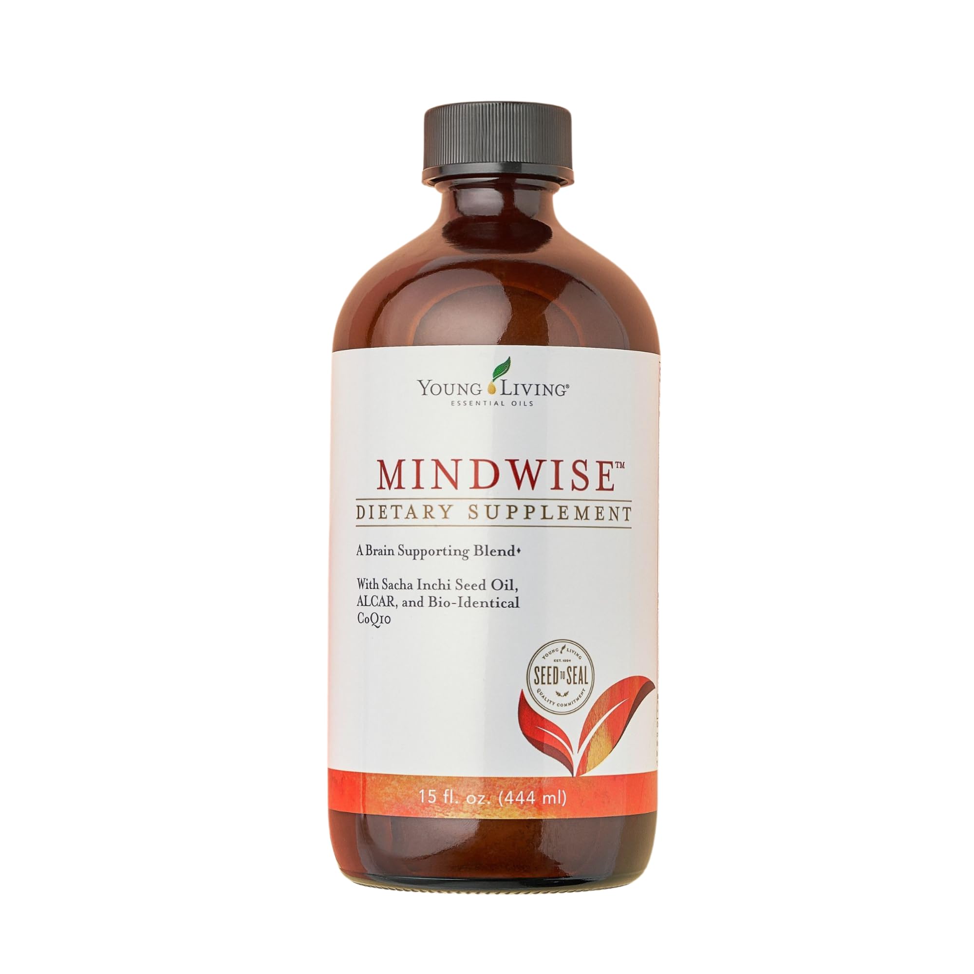 Young Living MindWise 15 oz Dietary Supplement - Essential Oil for Cognitive Support & Heart Health with Vitamin D3, CoQ10, ALCR & GPC | Brain Booster for Focus, Memory & Mental Clarity | Perfect for Students, Professionals & Seniors