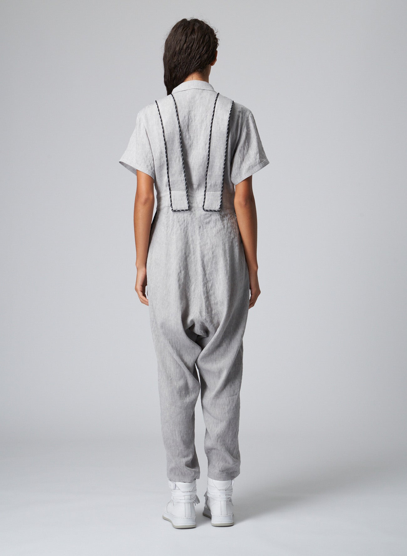 Breathable Linen Rayon Jumpsuit with Multiple Pockets - Comfortable Summer Romper for Women, Casual Outfit for Beach, Travel & Everyday Wear