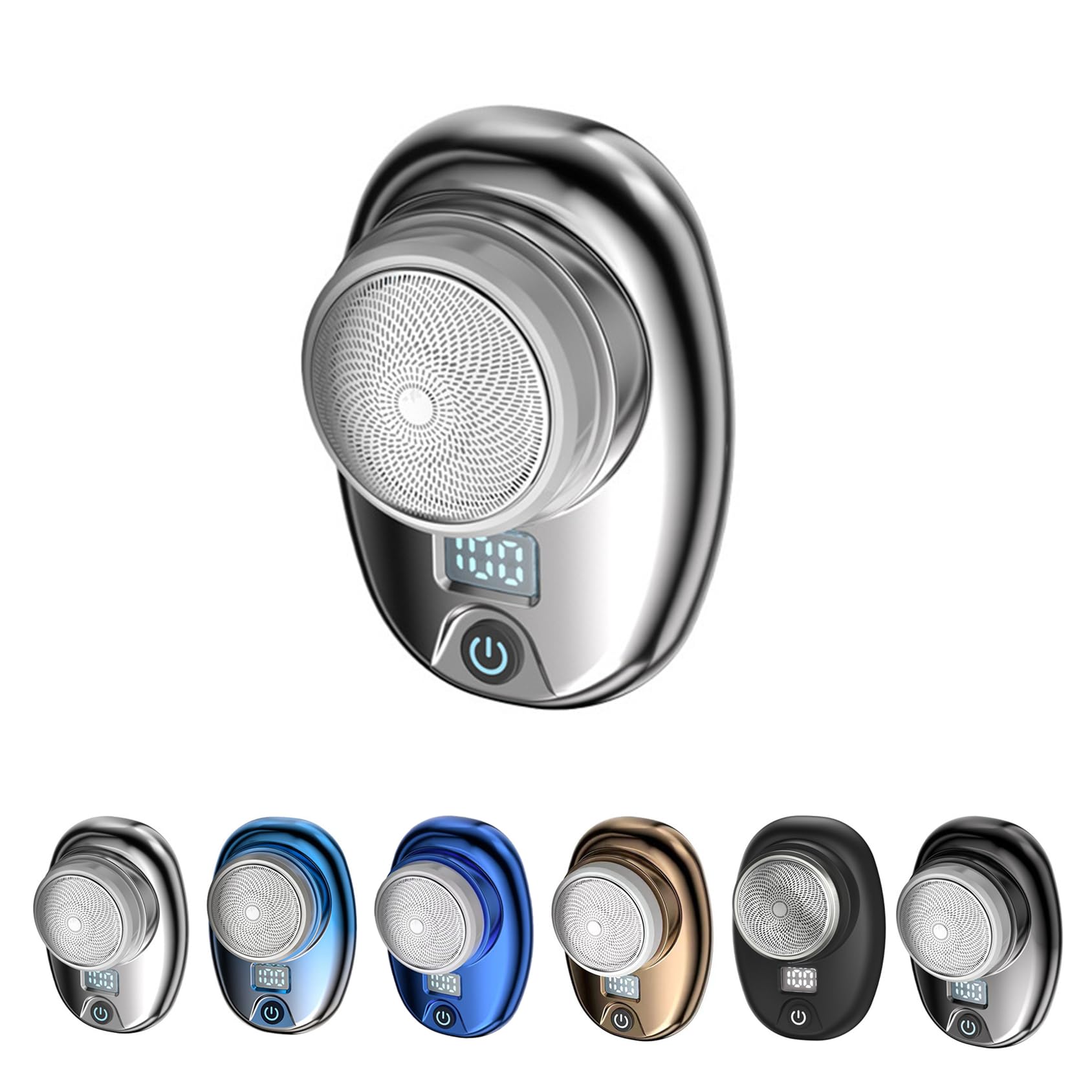 Mini Portable Electric Shaver for Men - USB Rechargeable Travel Shaver with Dual Blades - Silver | Perfect for Home, Office & Travel Grooming
