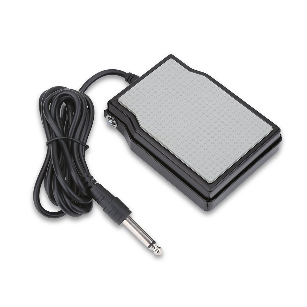 Premium Sustain Pedal for Digital Piano & Keyboard - Heavy-Duty Steel Shell with Silicone Pad (White) | Perfect for Home Studio, Live Performances & Music Practice