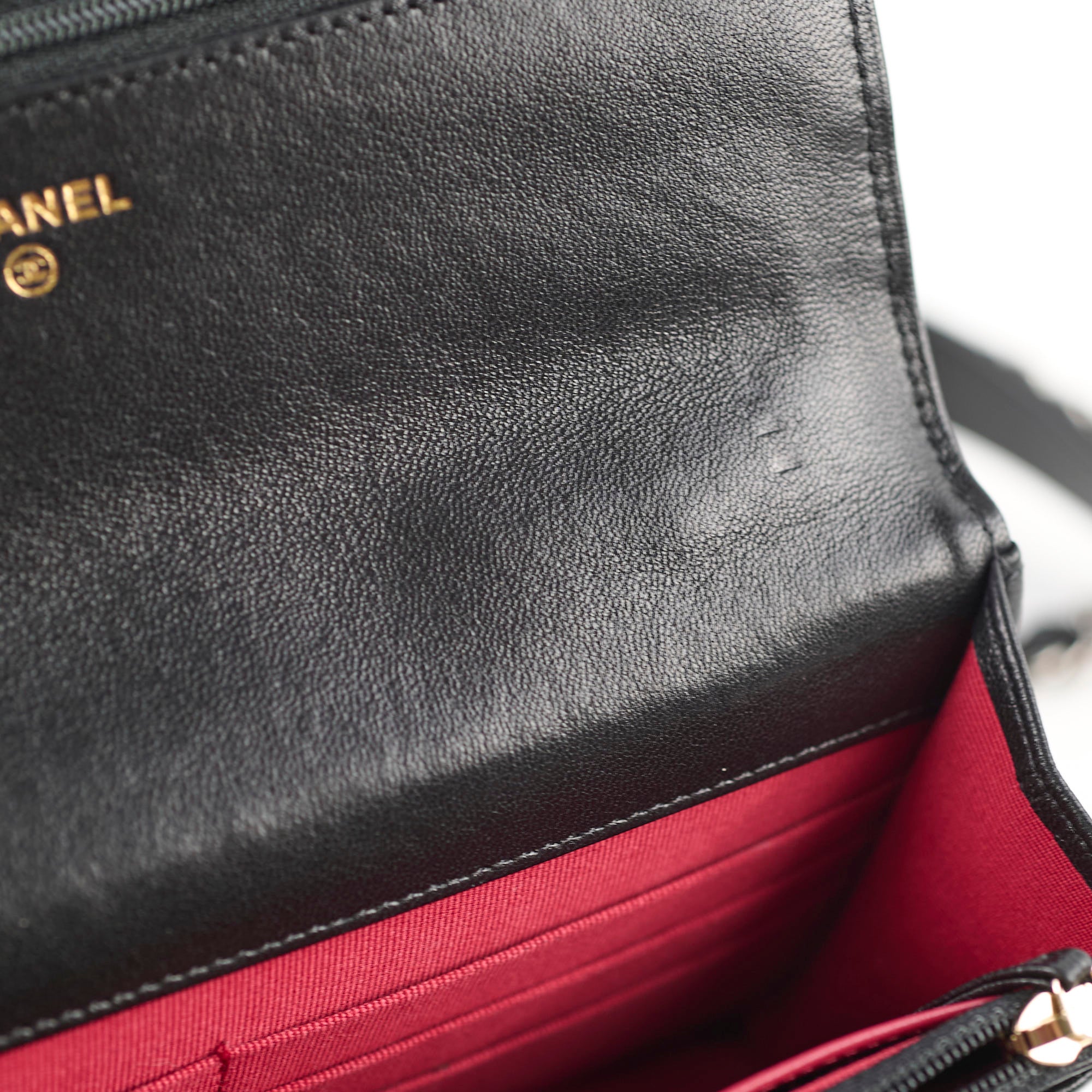 Chanel 19 Wallet On Chain WOC Lambskin Leather Black Crossbody Bag - Luxury Designer Handbag for Women, Perfect for Evening Events & Daily Use