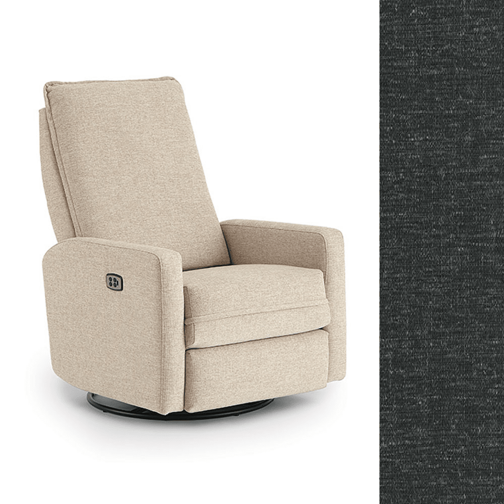 Best Calli Power Tilt Headrest Swivel Glider Recliner Chair - Cobalt Blue | Ergonomic Comfort for Living Room, Home Theater & Nursery
