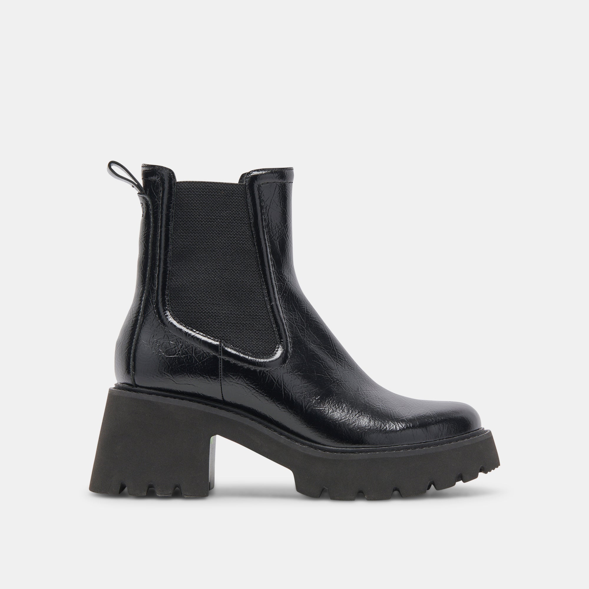 HAWK H2O BOOTIES - Waterproof Mid-Calf Rain Boots for Women, Midnight Crinkle Patent Finish - Perfect for Rainy Days, Gardening & Outdoor Activities