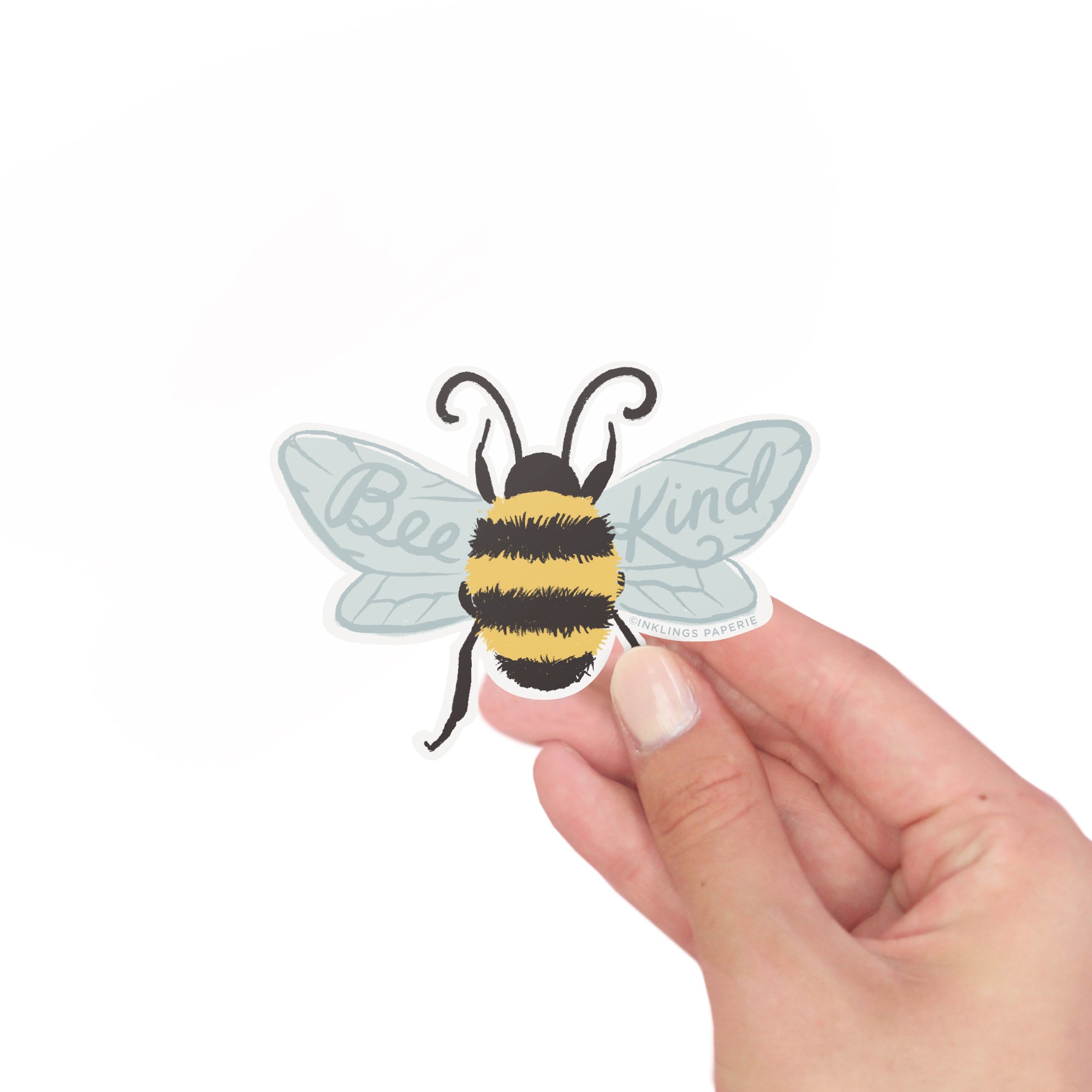 Bee Kind Vinyl Sticker - Waterproof & Durable Decal for Laptops, Cars, Water Bottles - Cute Honeybee Design for Eco-Friendly Gifts & DIY Crafts