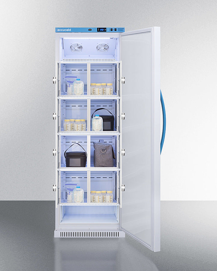 Accucold 15 Cu.Ft. MOMCUBE™ Breast Milk Refrigerator with Interior Lockers - Compact Medical Grade Milk Storage for Hospitals, Daycares & Home Use - MLRS15MCLK