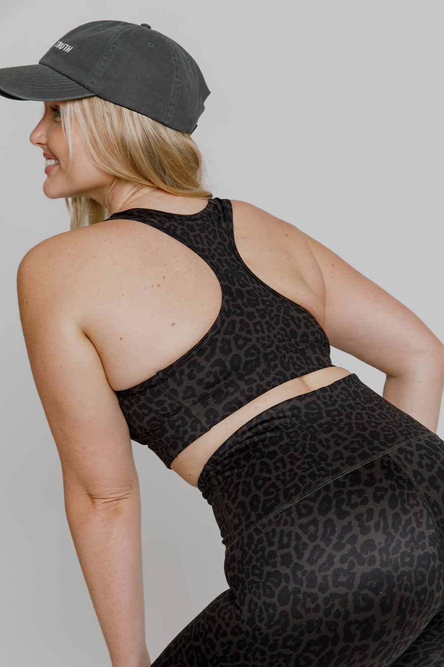 Forest Leopard Training Move Crop - Premium Workout Gear for CrossFit, Yoga & Outdoor Fitness Training