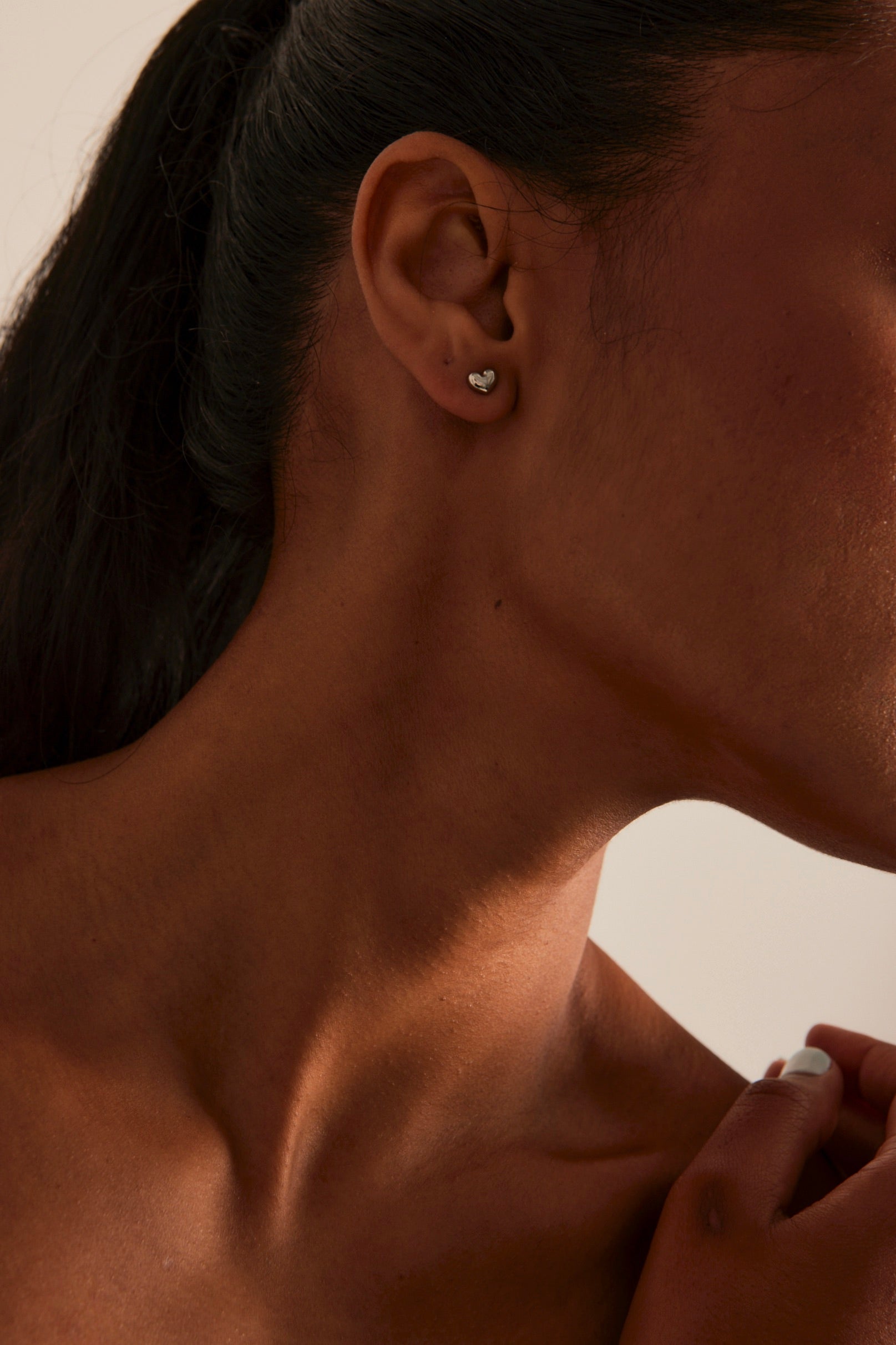 Bubble Heart Stud Earrings for Women - 925 Sterling Silver Rhodium Plated - Perfect for Valentine's Day, Anniversary & Romantic Gifts