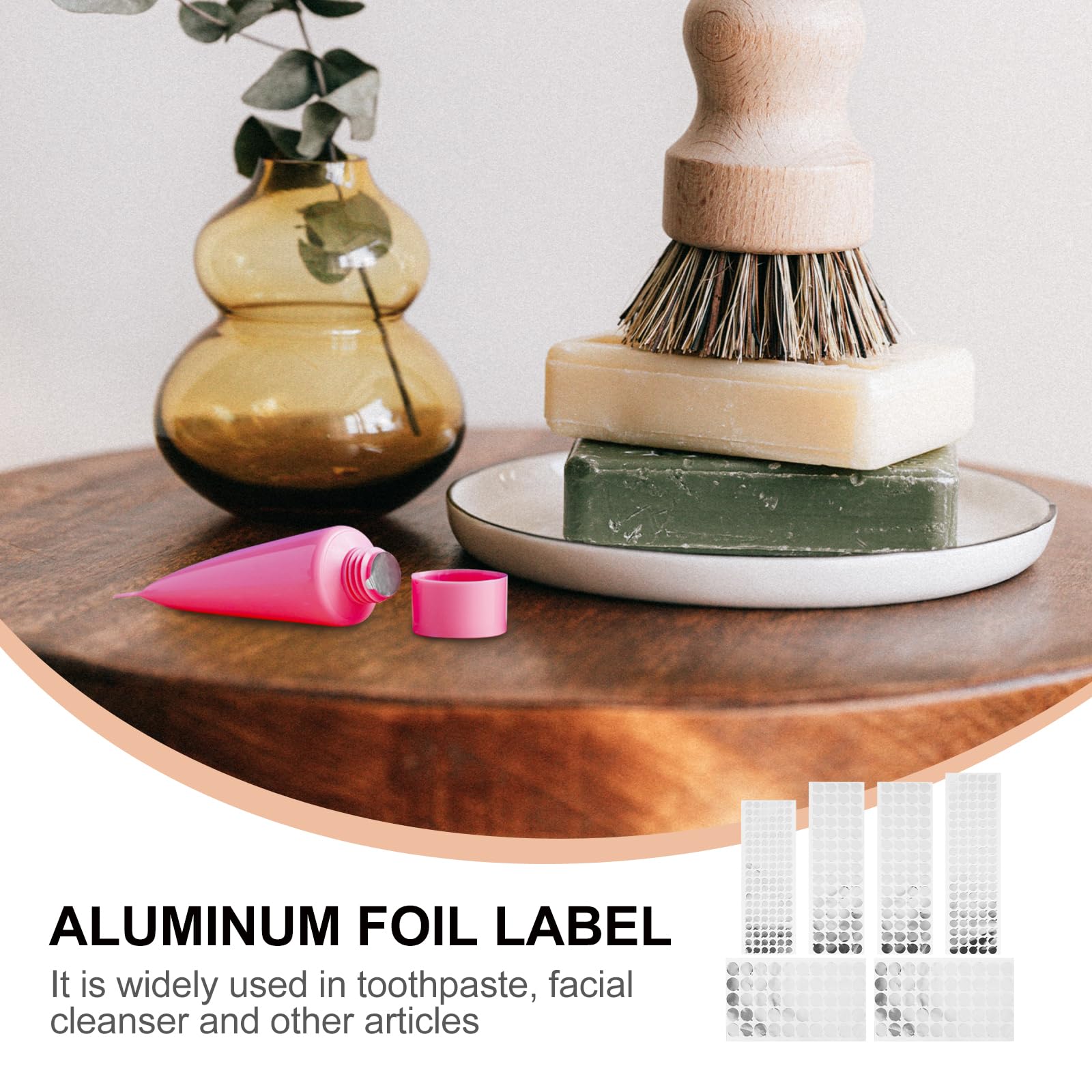 EXCEART Self-Adhesive Aluminum Foil Sealing Stickers - 6 Sheets Heat-Resistant Bottle Stoppers for Candle Making, DIY Crafts, Home Brewing & Cosmetic Containers | Perfect for Mason Jars, Essential Oils & Homemade Gifts