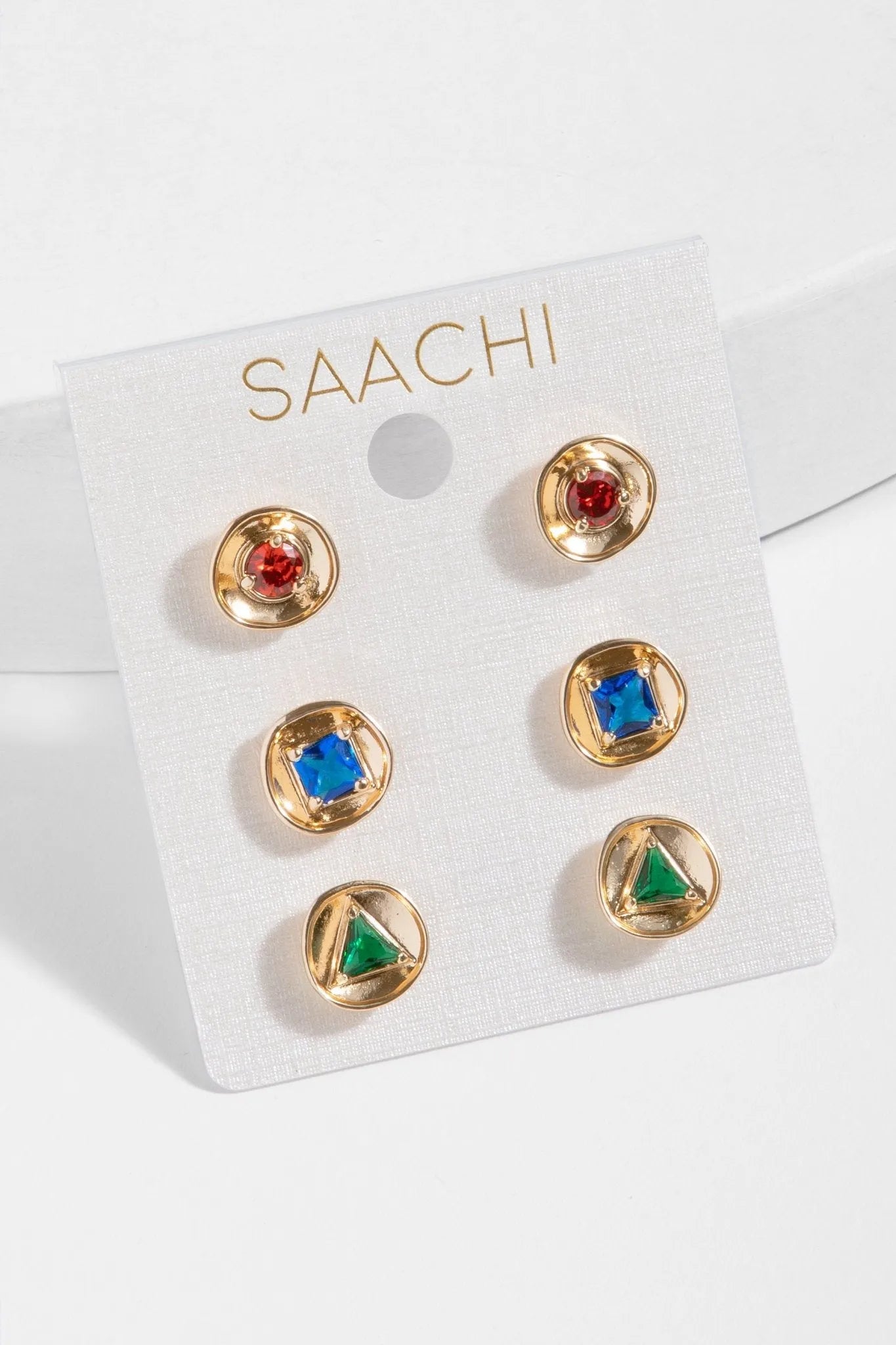 14K Gold Disc Gemstone Stud Earrings for Women - Elegant & Hypoallergenic Jewelry Set for Daily Wear, Parties & Gifts