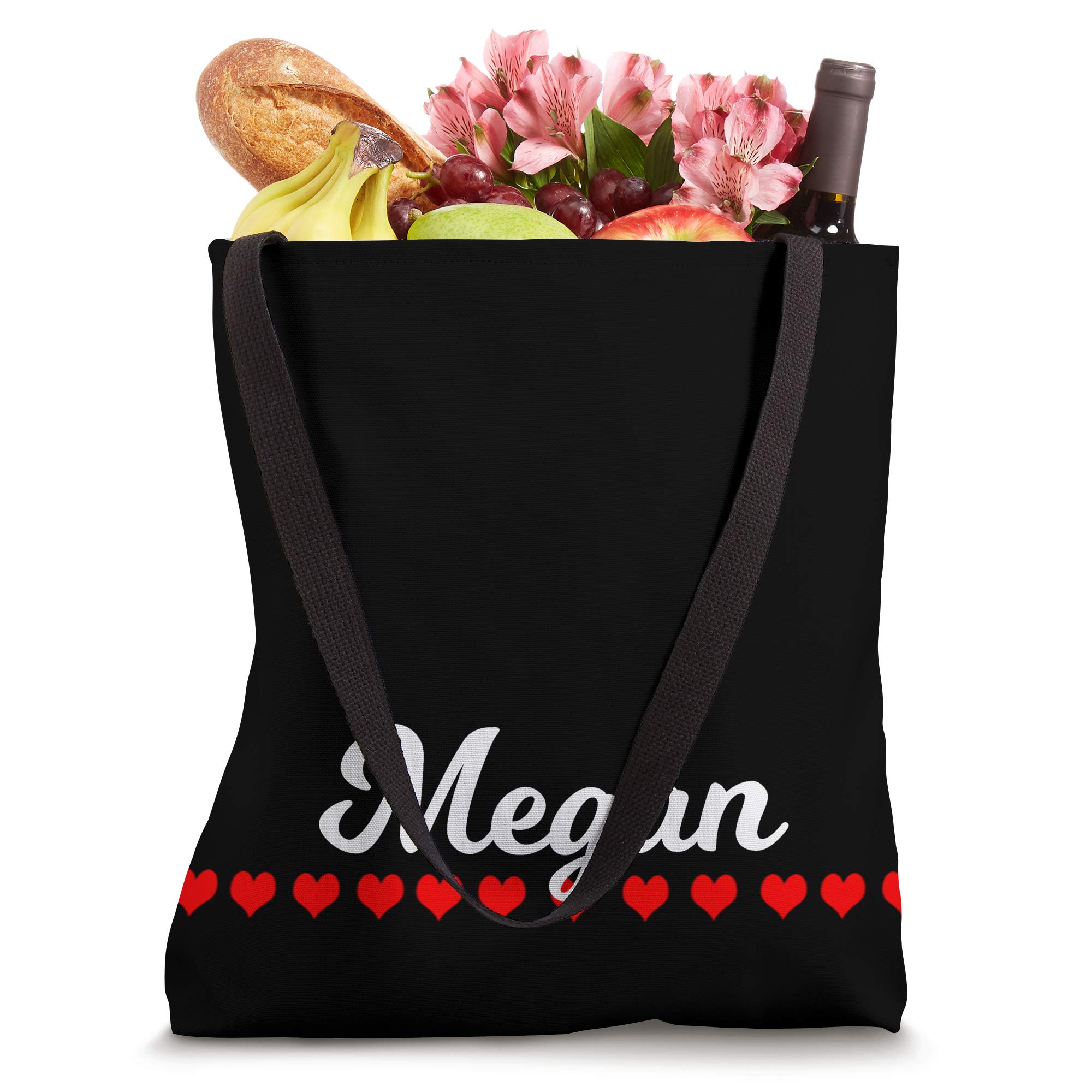 Personalized Megan Name Tote Bag - Durable Cotton Canvas Shopper with Reinforced Handles - Perfect for School, Work, Beach & Grocery Shopping