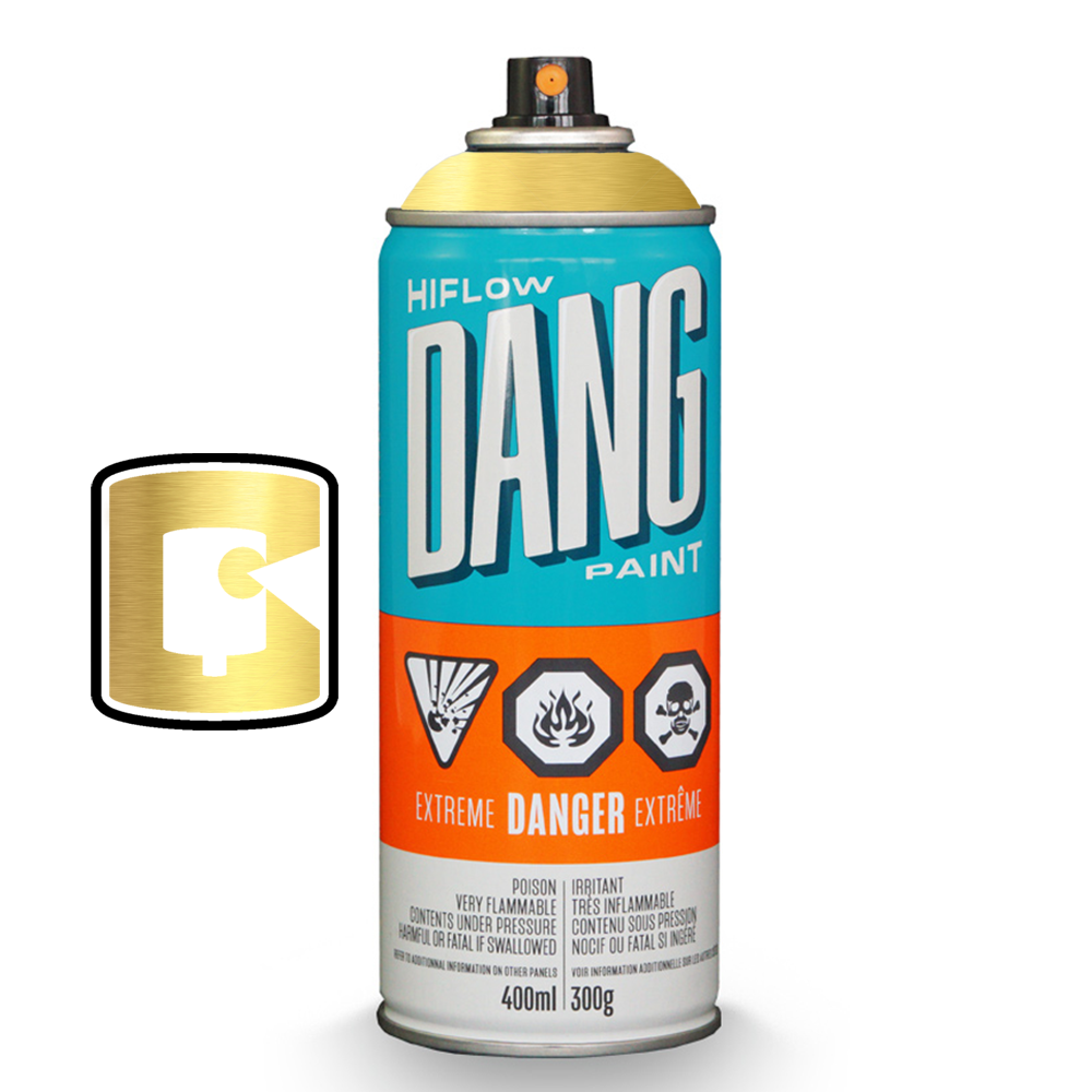 400ML Gold High Flow Spray Paint - Fast Drying, Vibrant Finish for DIY, Automotive, and Home Decor Projects