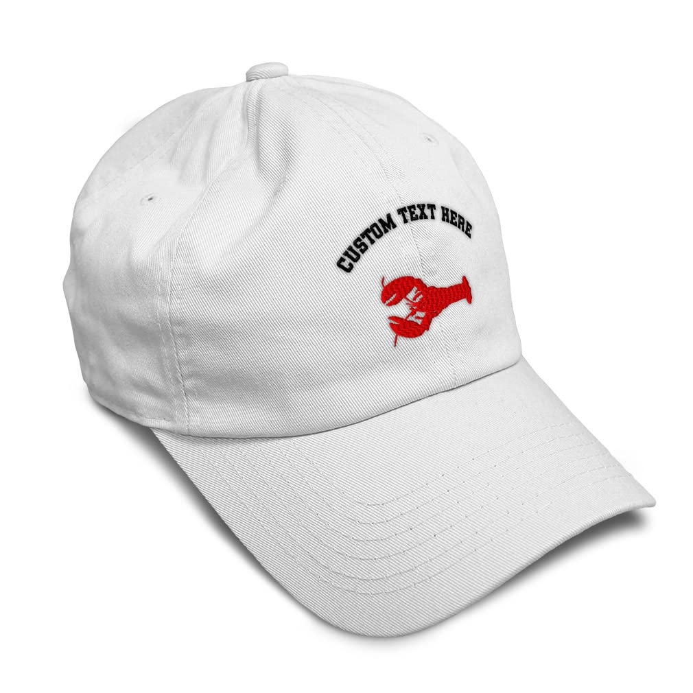 Soft Cotton Baseball Cap with Lobster & Ocean Embroidery - Stylish Unisex Dad Hat for Men & Women | Perfect for Outdoor Activities, Beach Trips & Casual Wear