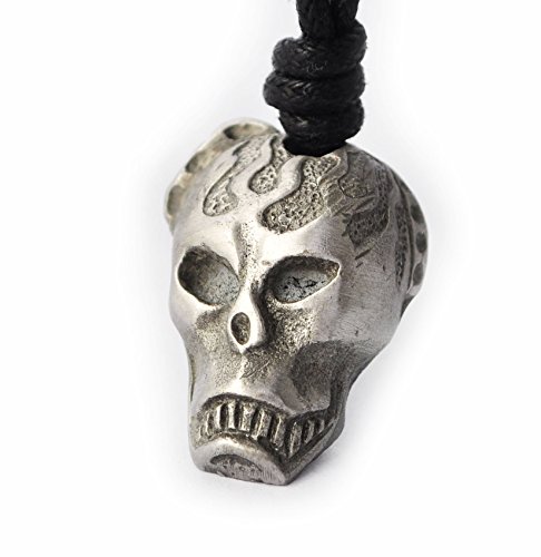 Gothic Skull-6-Pewter-Cotton