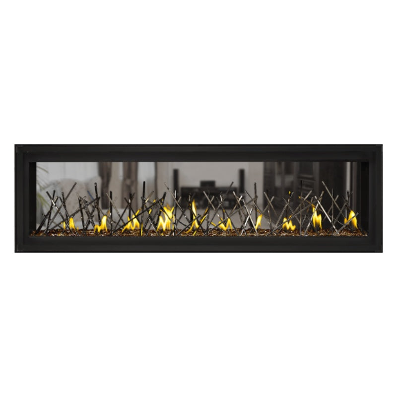 Napoleon Luxuria 74 See-Through Linear Direct Vent Gas Fireplace - LVX74N2X | Modern Home Heating & Stylish Fireplace for Living Rooms & Patios
