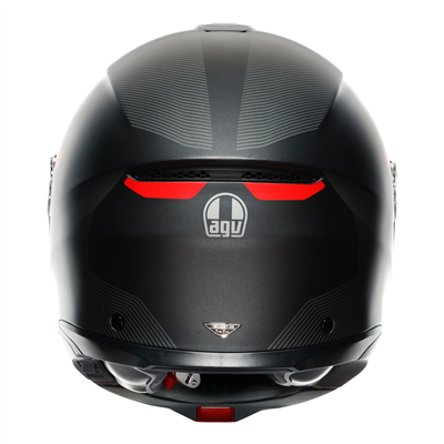 AGV Tourmodular Motorcycle Helmet with Frequency Matt Gun Finish - Red - Ideal for Street Riding, Racing, and Long-Distance Tours