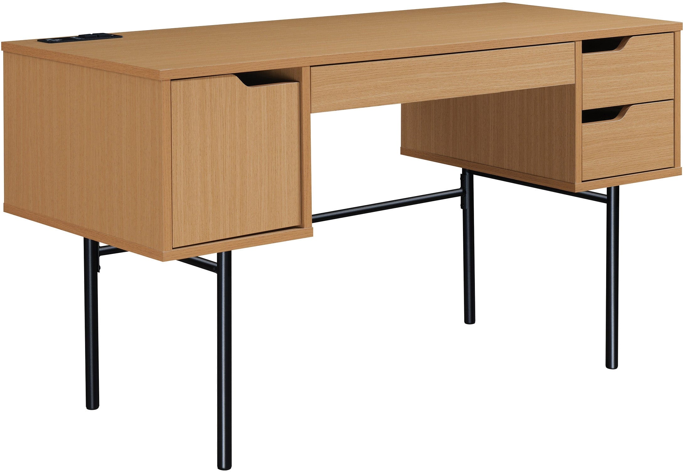Office Star Denmark Executive Desk [DEN5422ED] - Premium Wooden Office Desk with File Drawer, Perfect for Home Office & Professional Workspaces