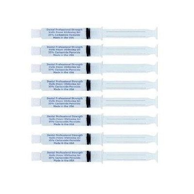 Professional 35% Teeth Whitening Gel - 8 Large 10ml Syringes (80ml Total) - Fast Acting Whitening Formula for Instant White Smiles - Perfect for Home Use, Dental Office & Special Occasions