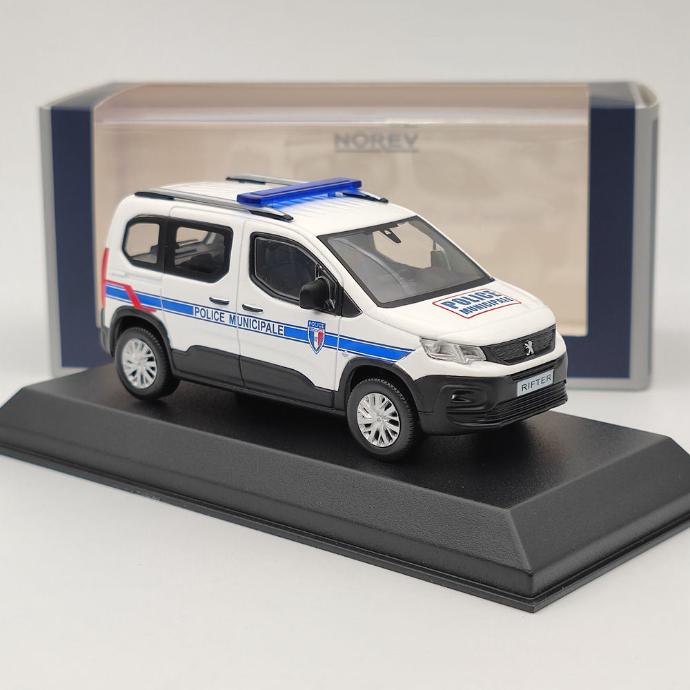 1/43 Scale Norev Peugeot Rifter 2019 Police Municipale Diecast Model Car - Highly Detailed Collectible Toy Gift for Car Enthusiasts | Perfect for Display, Collection, and Role Play Scenes