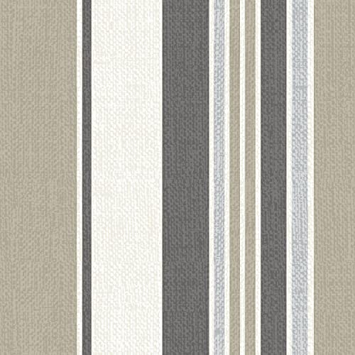 Taupe Grey Boardwalk Stripe