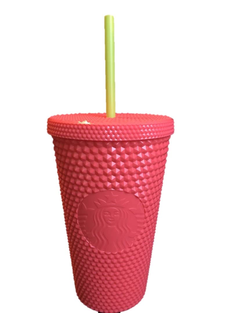 Starbucks Dragonfruit Studded Tumbler 16 oz Insulated Stainless Steel Cup - Perfect for Iced Coffee, Smoothies & Summer Drinks