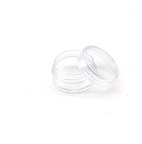 Clear Plastic Travel Cosmetic Jars with Lids - Leakproof Cream & Makeup Sample Containers for Women | Perfect for Glitter Nail Art Storage, DIY Beauty Products & Travel Toiletry Organization