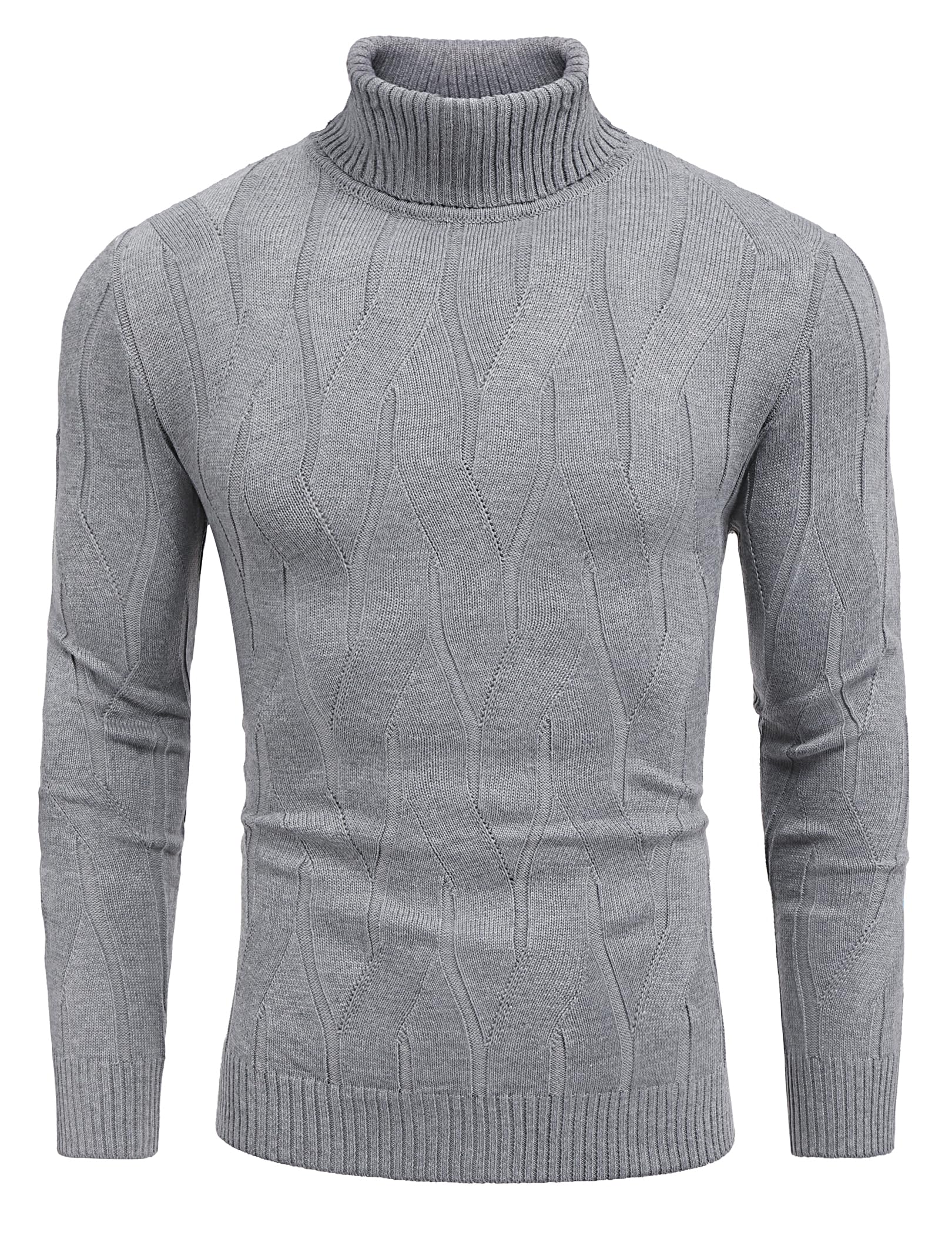 COOFANDY Men's Slim Fit Turtleneck Sweater - Long Sleeve Casual Knit Pullover for Winter, Fall & Spring | Office Wear, Date Night, Holiday Outfits