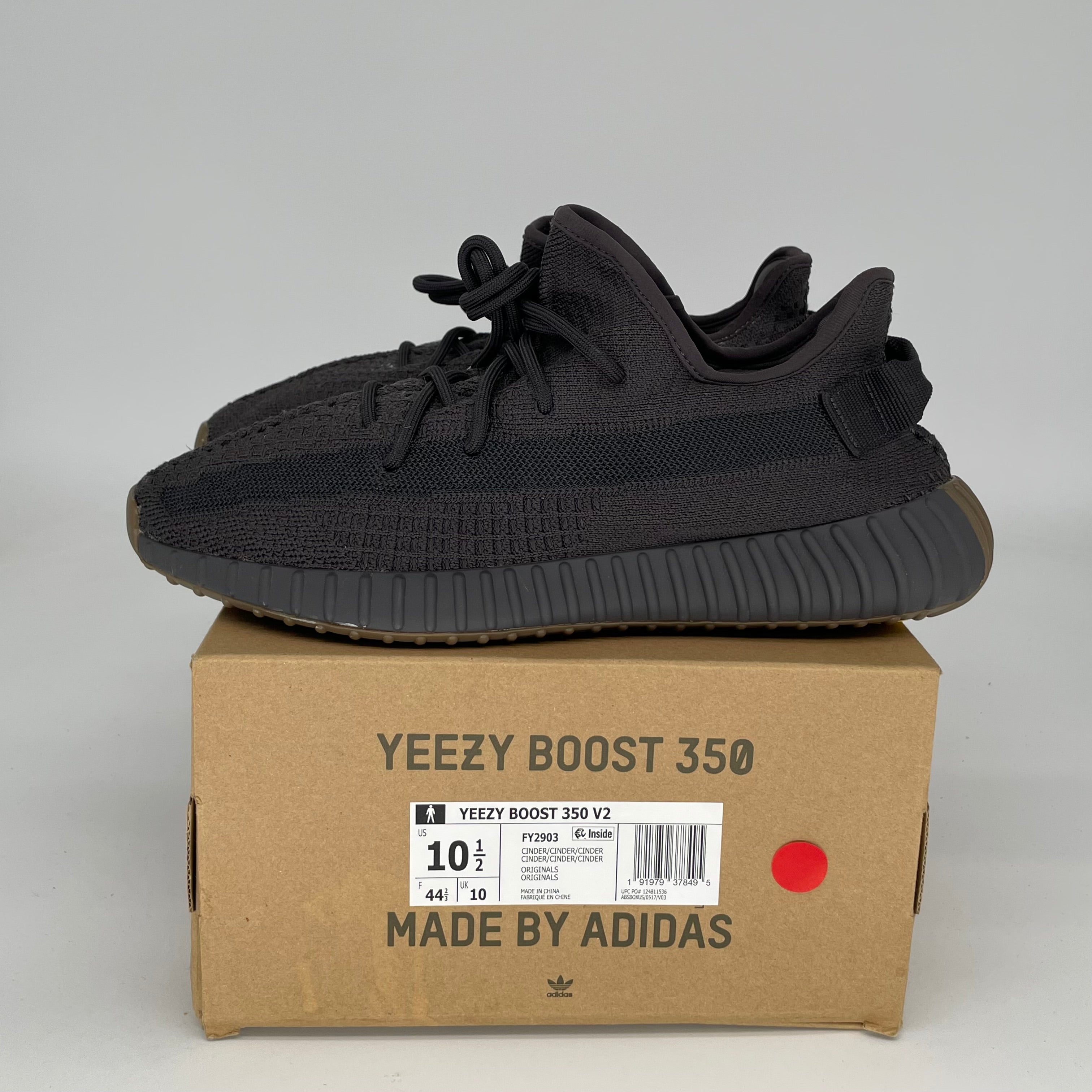 Adidas Yeezy 350 V2 Cinder Sneakers - Men's Size 10.5 (FY2903) | Boost Comfort for Running, Gym & Casual Wear