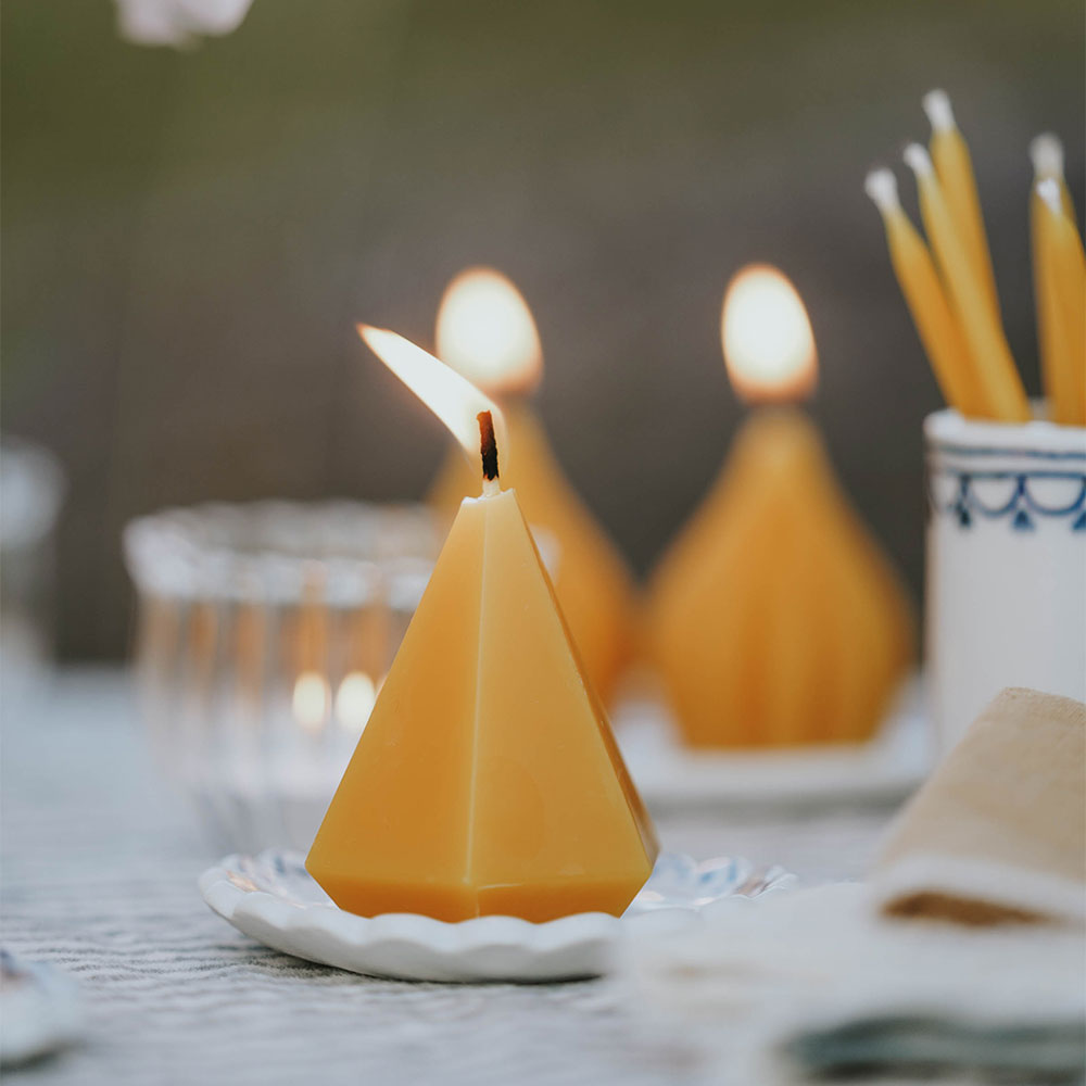 Pure Beeswax Hexagon Candles Set - Handmade Natural Honeycomb Shaped Candles for Home Decor, Wedding Centerpieces & Aromatherapy | Eco-Friendly Gift for Christmas, Birthday & Relaxation