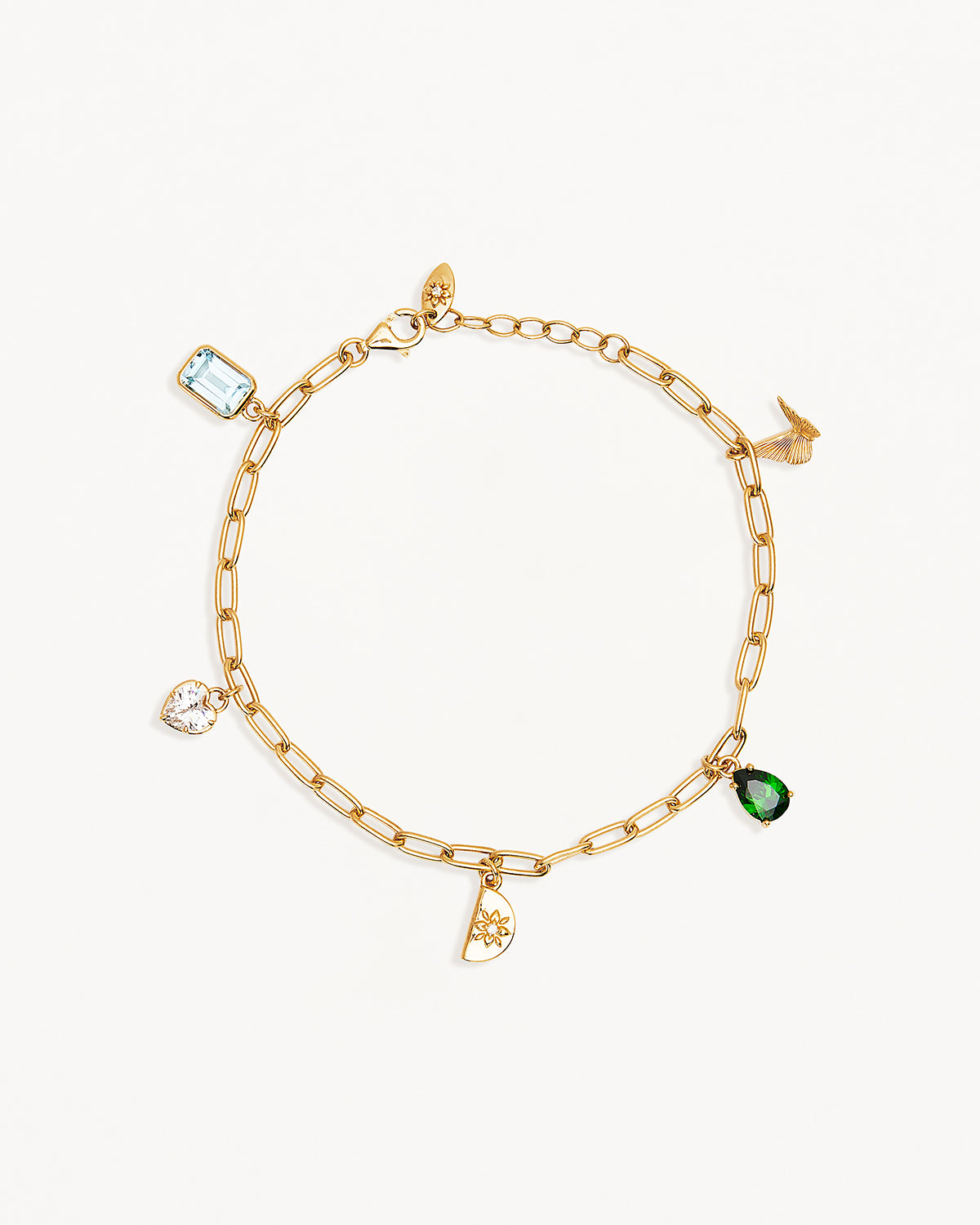 18K Gold Vermeil Wanderlust Charm Bracelet for Women - Dainty Travel Inspired Jewelry Gift for Her - Perfect for Vacations, Anniversaries & Everyday Wear