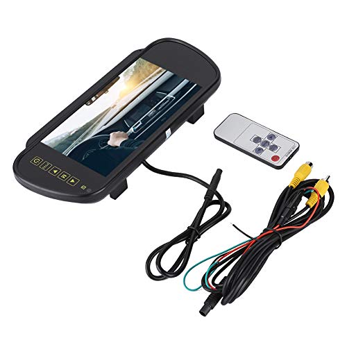 Annadue 7 Inch Auto Dimming LCD Rearview Mirror with Monitor - HD Display, Anti-Glare, Wide View Angle for Cars, Trucks, SUVs - Perfect for Night Driving and Parking Assistance