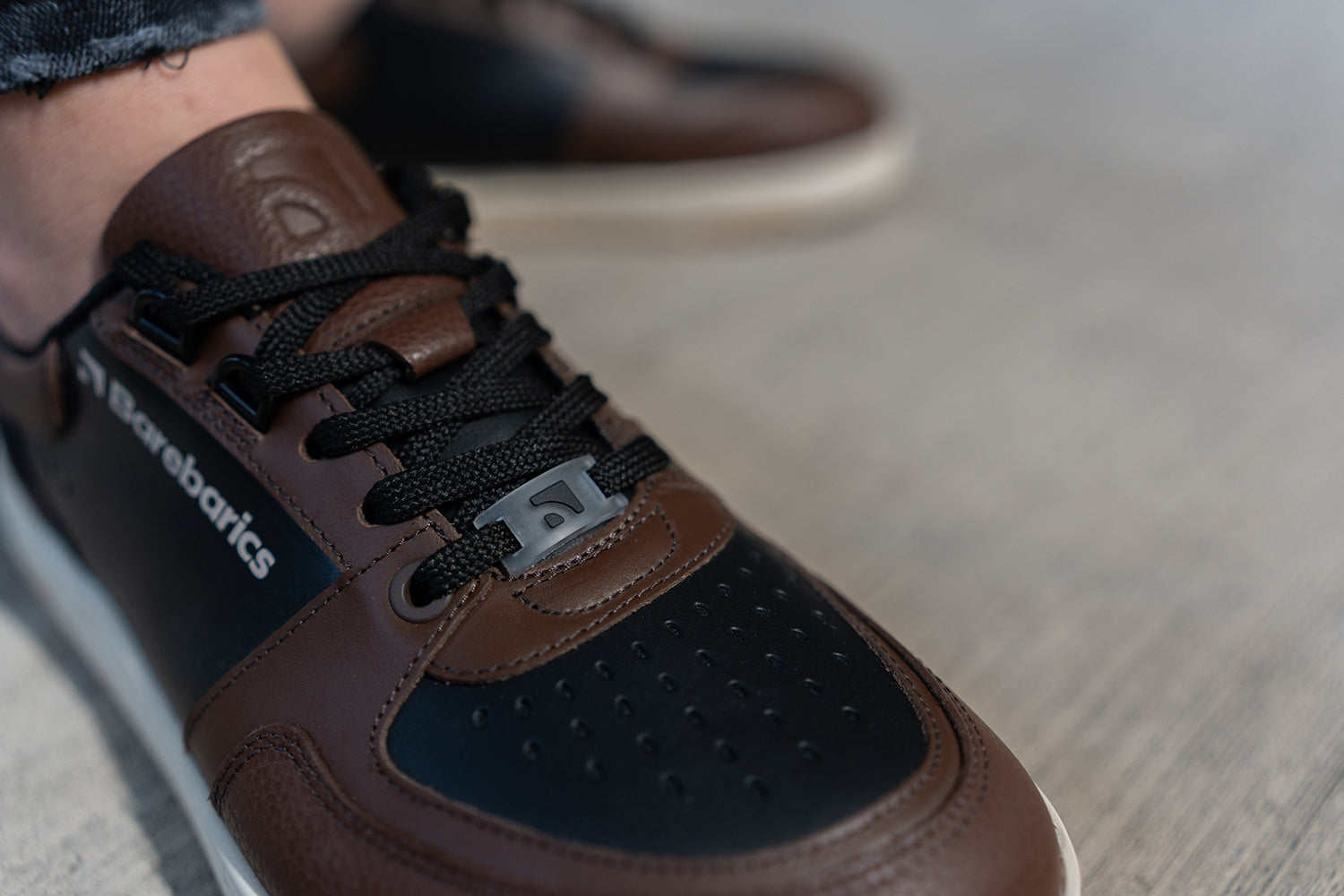 Barefoot Sneakers for Men & Women - Barebarics Wave Black & Dark Brown Minimalist Shoes | Lightweight & Flexible for Running, Walking & Gym Workouts