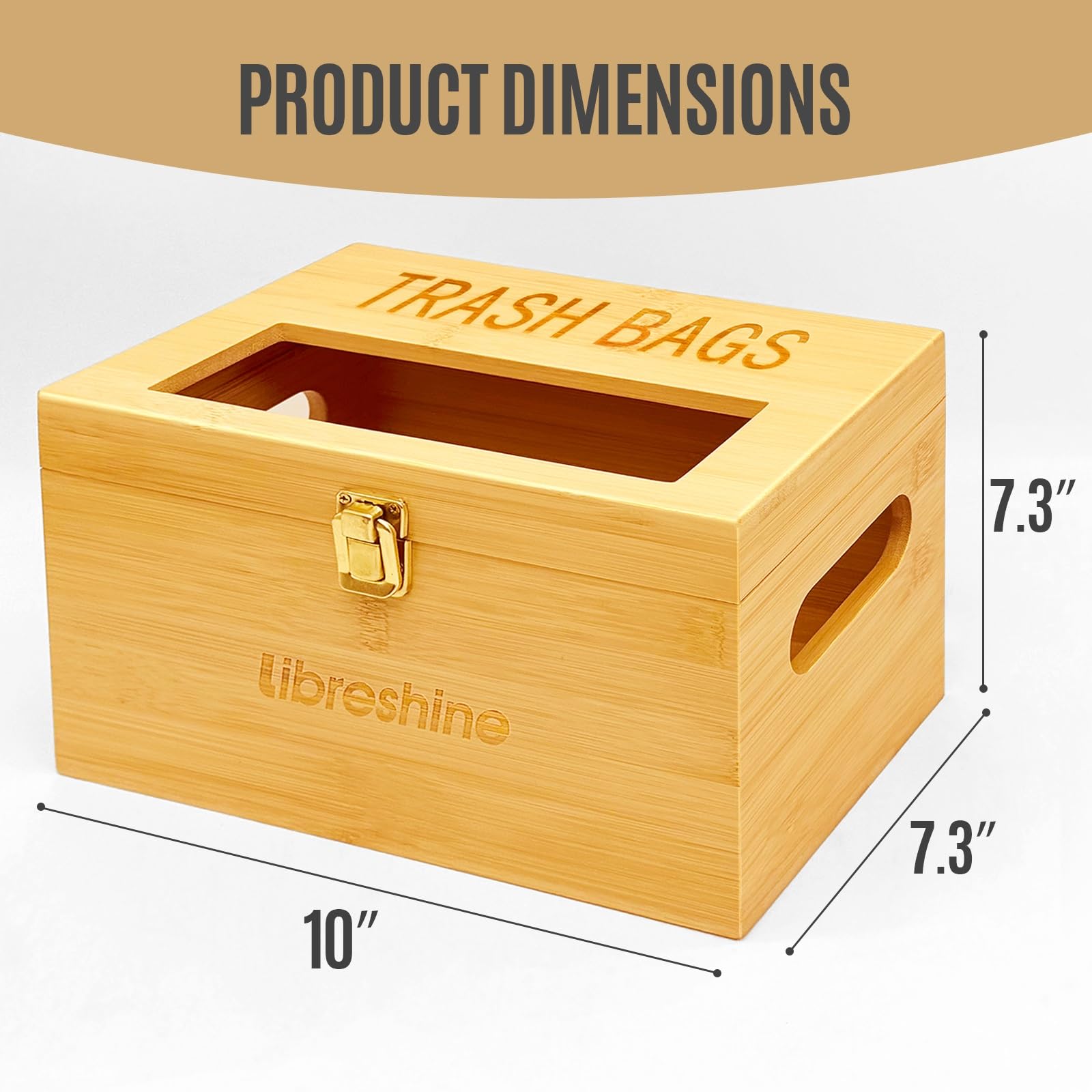 Extra Large Bamboo Trash Bag Dispenser Roll Holder - Fits Costco & Sam's Club Jumbo Rolls, Under-Sink Cabinet & Wall Mount Organizer - Garbage Bag Storage for Kitchen, Pantry, Garage - Perfect for Home, Office & RV Organization