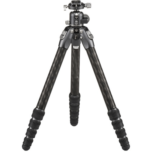 Benro Tortoise Columnless Carbon Fiber Tripod with GX35 Ballhead - 5-Section Twist Lock Legs, Lightweight & Stable for Photography - Perfect for Travel, Hiking, and Outdoor Shooting