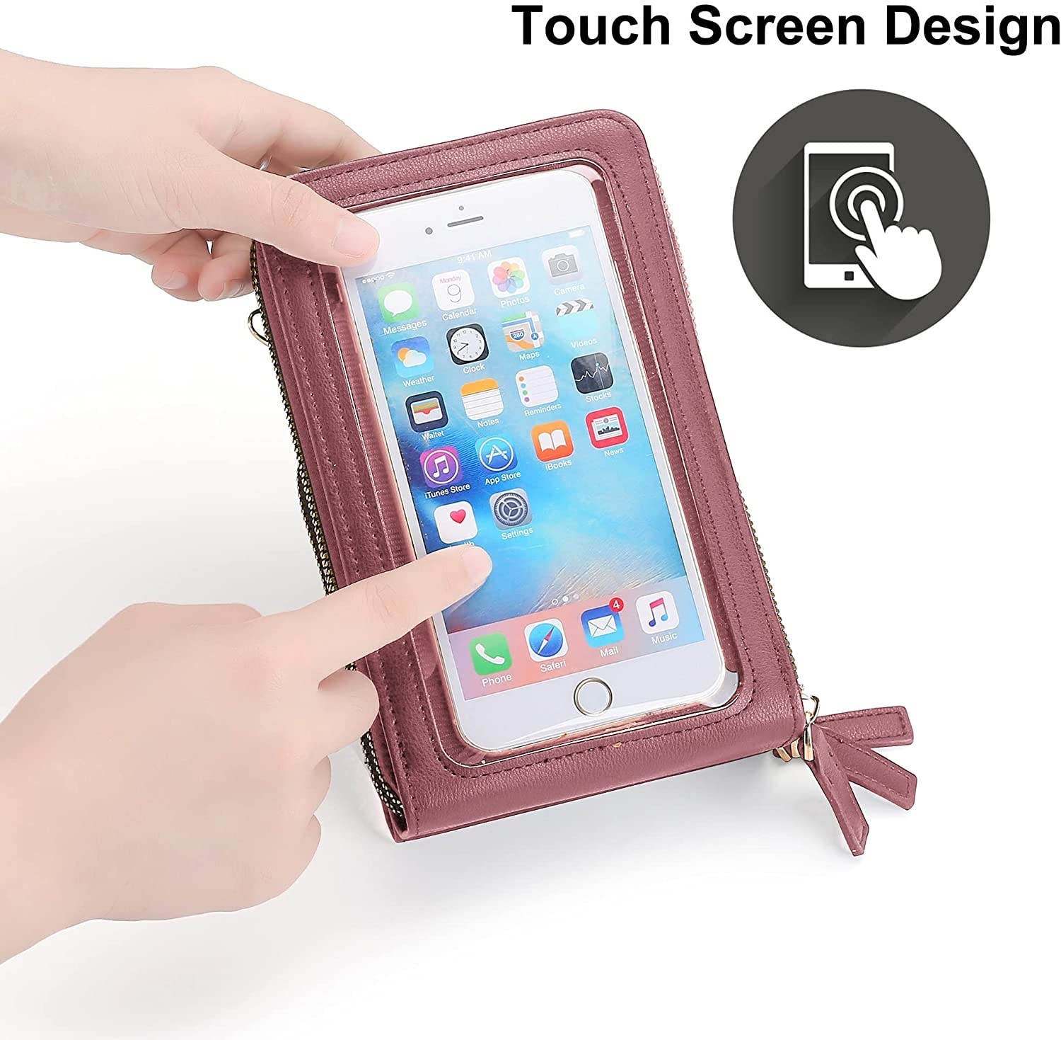 Women's Small PU Leather Crossbody Phone Bag - Stylish Cellphone Purse Wallet for Everyday Use, Travel & Shopping