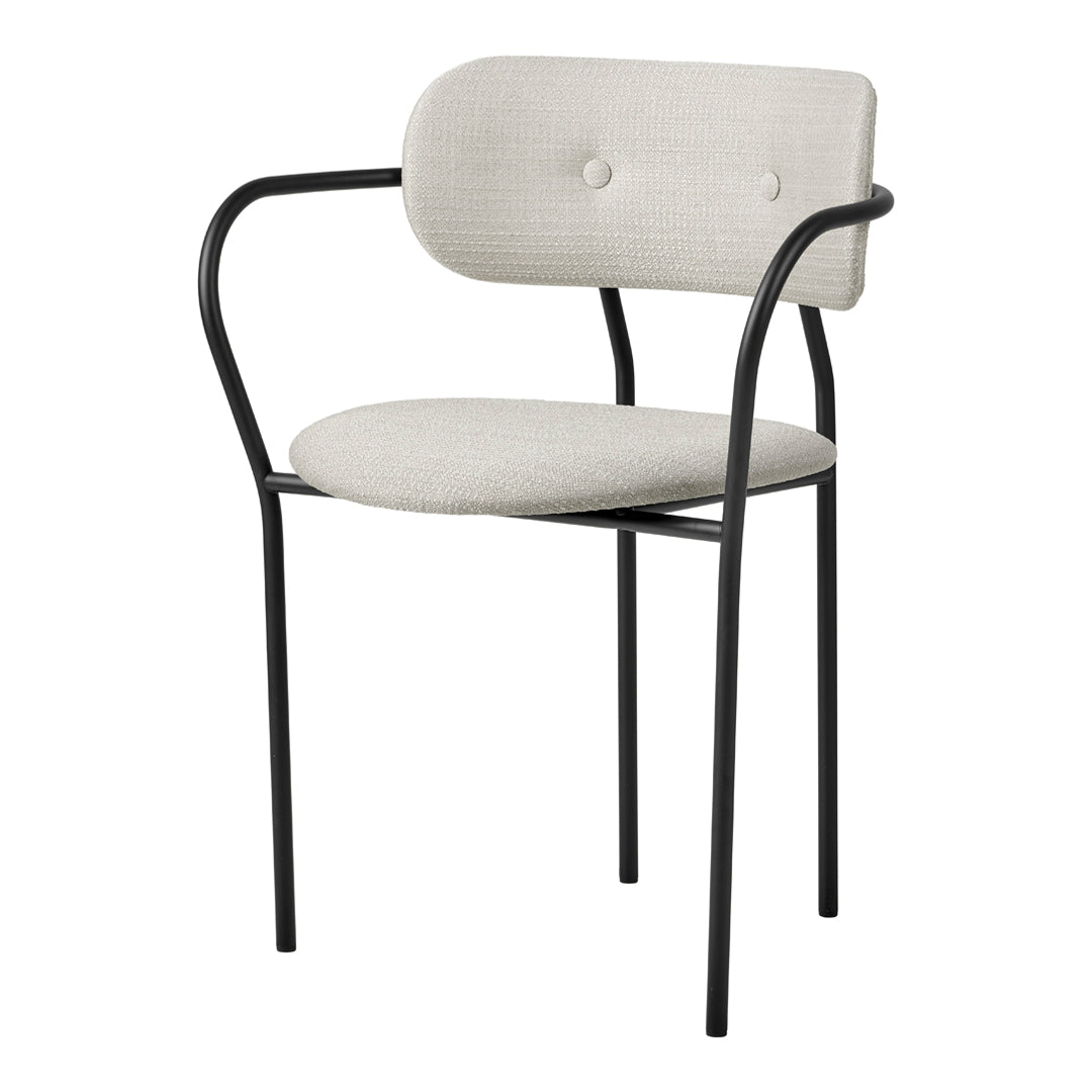 Modern Coco Dining Chair with Armrest - Comfortable Upholstered Seat for Kitchen, Dining Room, or Home Office - Perfect for Family Meals and Entertaining Guests