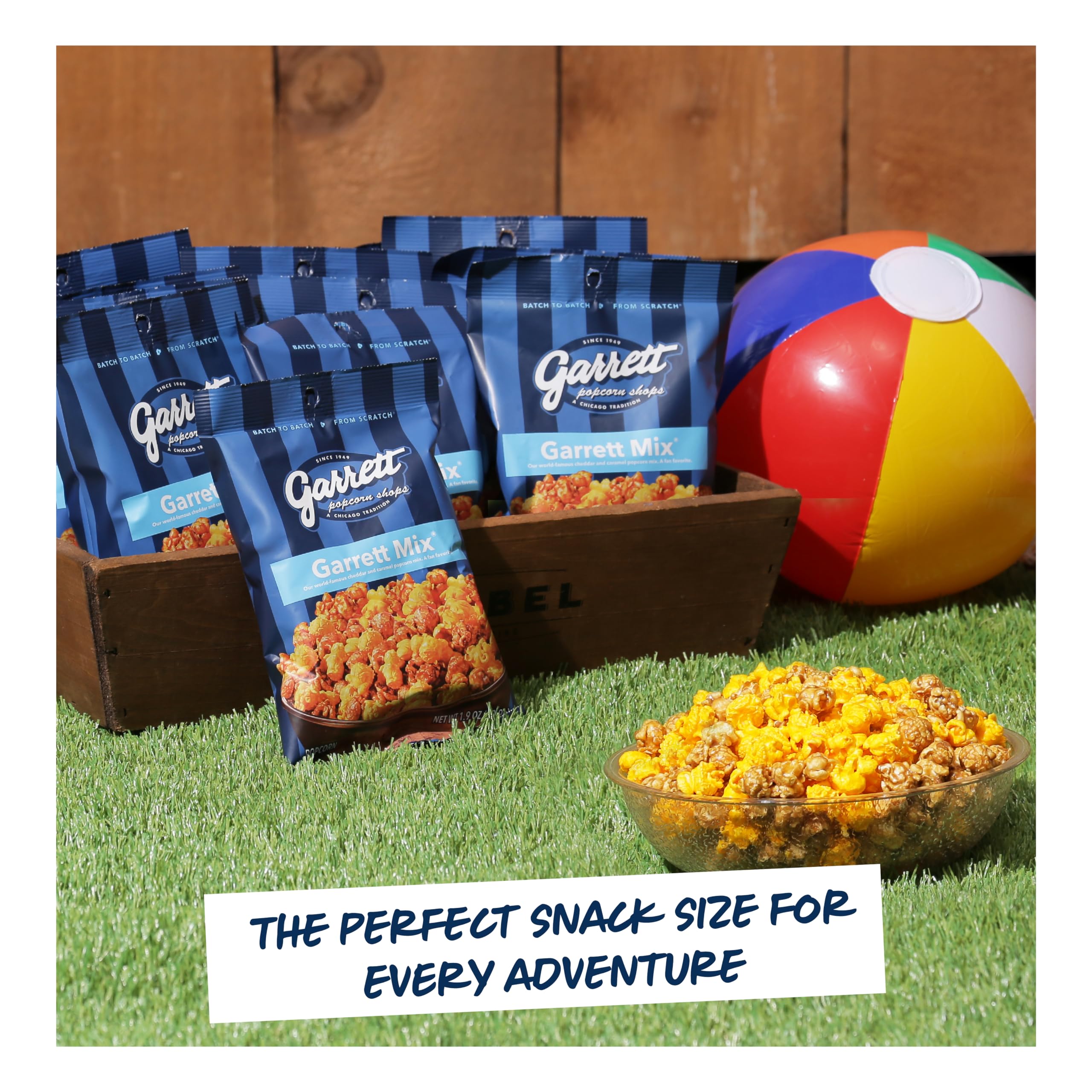 Garrett Popcorn Garrett Mix 1.9oz (24 Bags) - Cheese & Caramel Gourmet Popcorn Snacks | Gluten Free, Sweet & Salty | Perfect for Movie Nights, Office Snacks & Party Favors