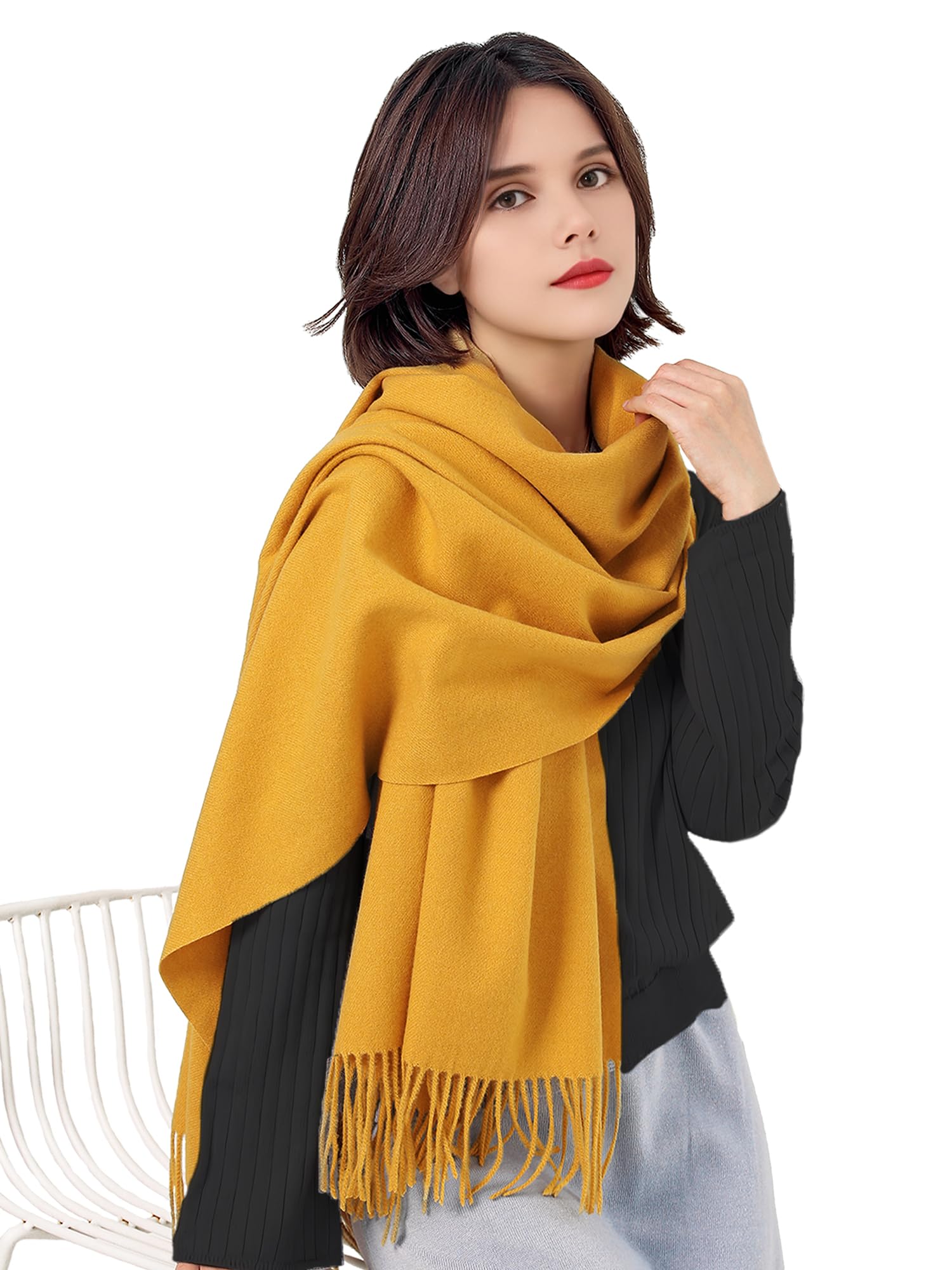 Women's Winter Scarf - Soft Warm Pashmina Shawl Wrap, Extra Long Large Cashmere-Like Scarf for Women | Perfect for Cold Weather, Office, Travel & Holiday Gifts